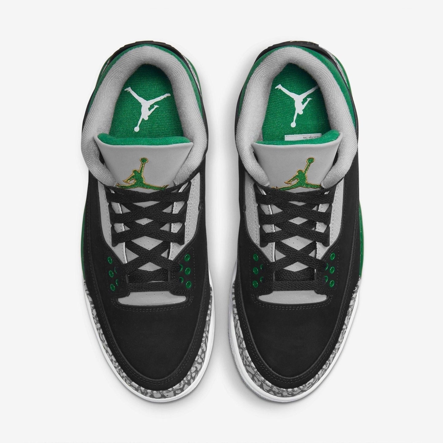 Air Jordan 3 Retro 'Pine Green' (2021) [CT8532-030] Athletic Basketball Sports Sneakers in Black / Pine Green - Silver - White for Unisex Adult Mens - AVBL MRKT (5)