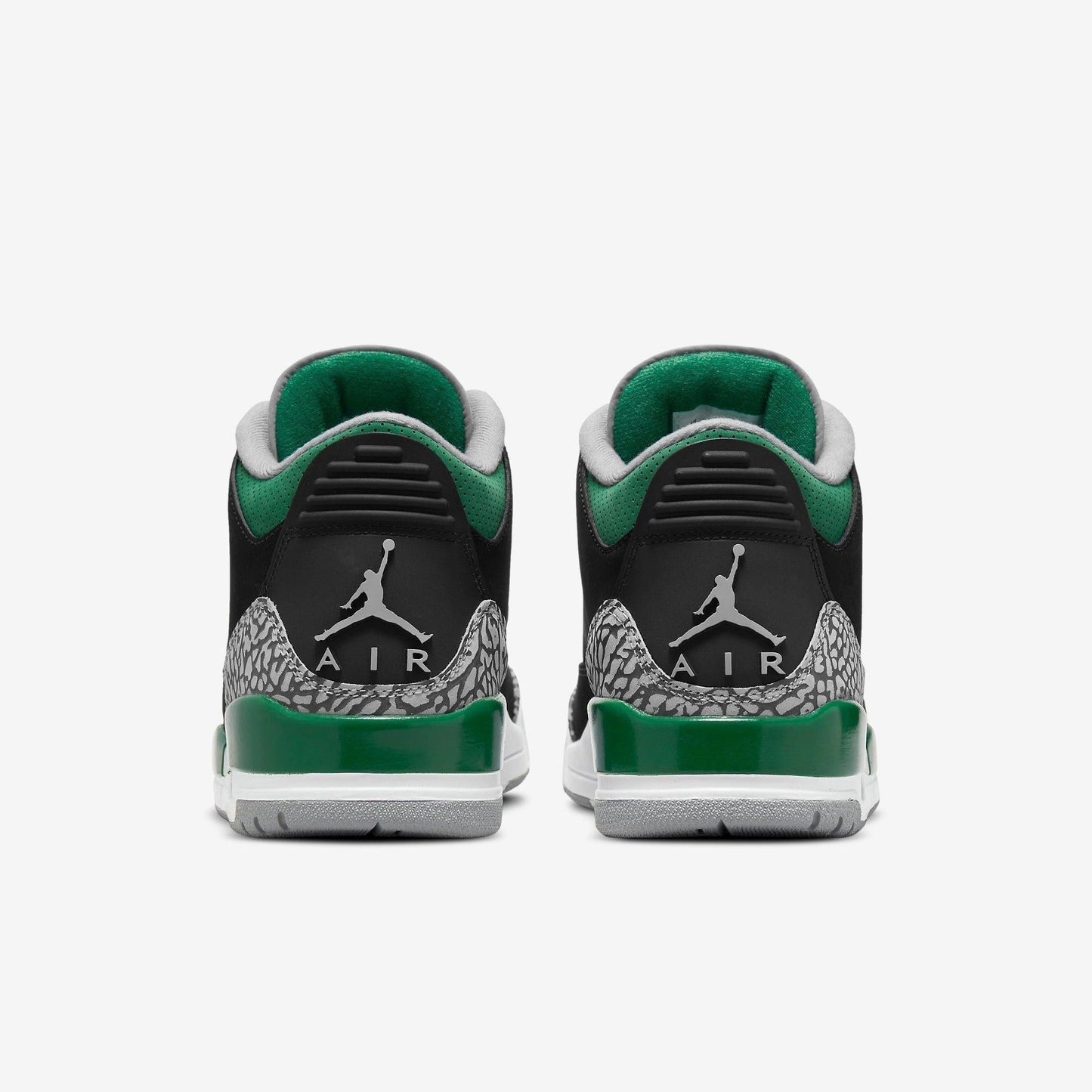Air Jordan 3 Retro 'Pine Green' (2021) [CT8532-030] Athletic Basketball Sports Sneakers in Black / Pine Green - Silver - White for Unisex Adult Mens - AVBL MRKT (6)