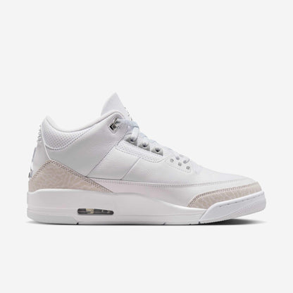 Air Jordan 3 Retro 'Pure Money' (2025) [CT8532-111] Athletic Basketball Sports Sneakers in White / Metallic Silver - White for Unisex Adult Mens - AVBL MRKT (4)