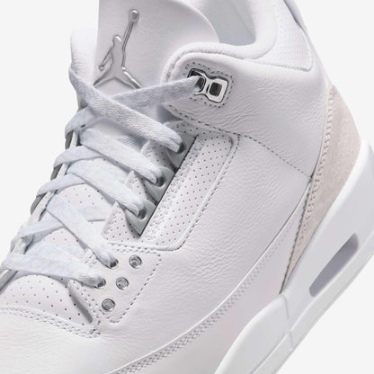 Air Jordan 3 Retro 'Pure Money' (2025) [CT8532-111] Athletic Basketball Sports Sneakers in White / Metallic Silver - White for Unisex Adult Mens - AVBL MRKT (7)