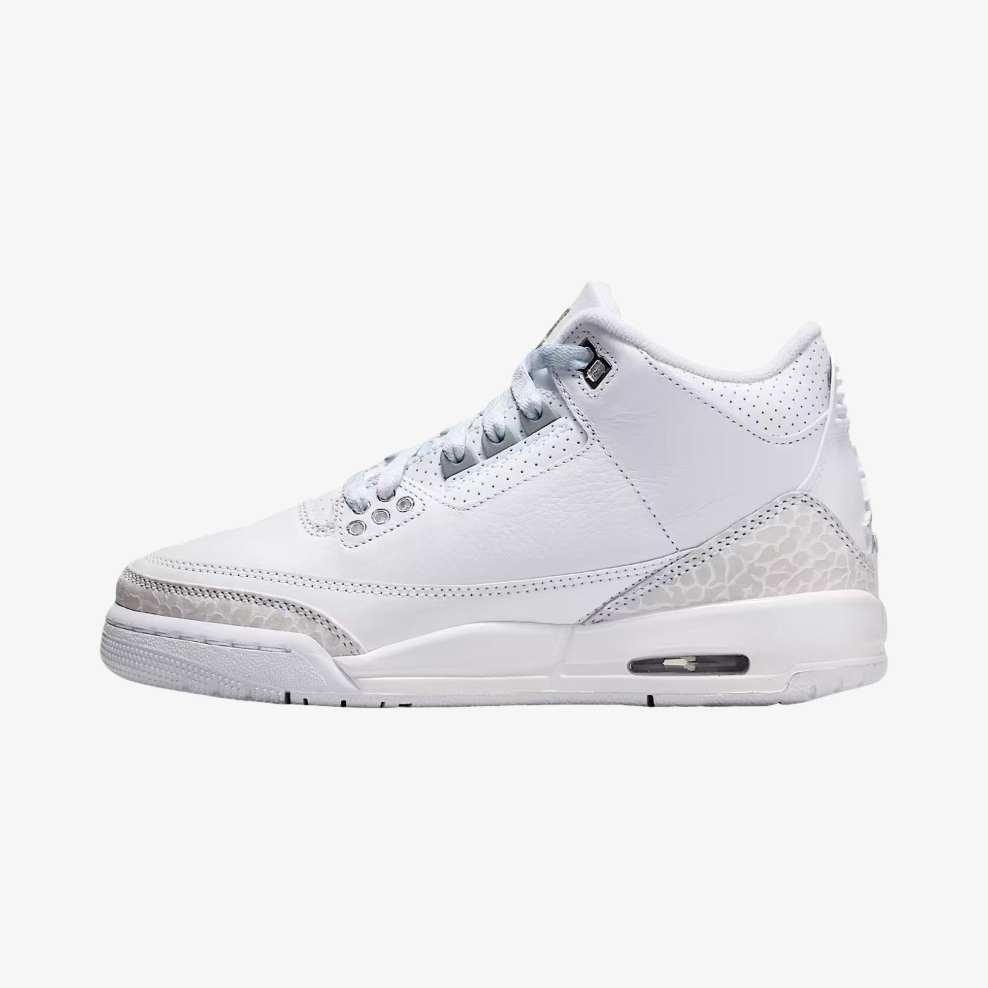 Air Jordan 3 Retro 'Pure Money' (2025) (GS) [DM0967-111] Athletic Basketball Sports Sneakers in White / Metallic Silver - White for Unisex Youth Kids Junior Boys Girls - AVBL MRKT (2)