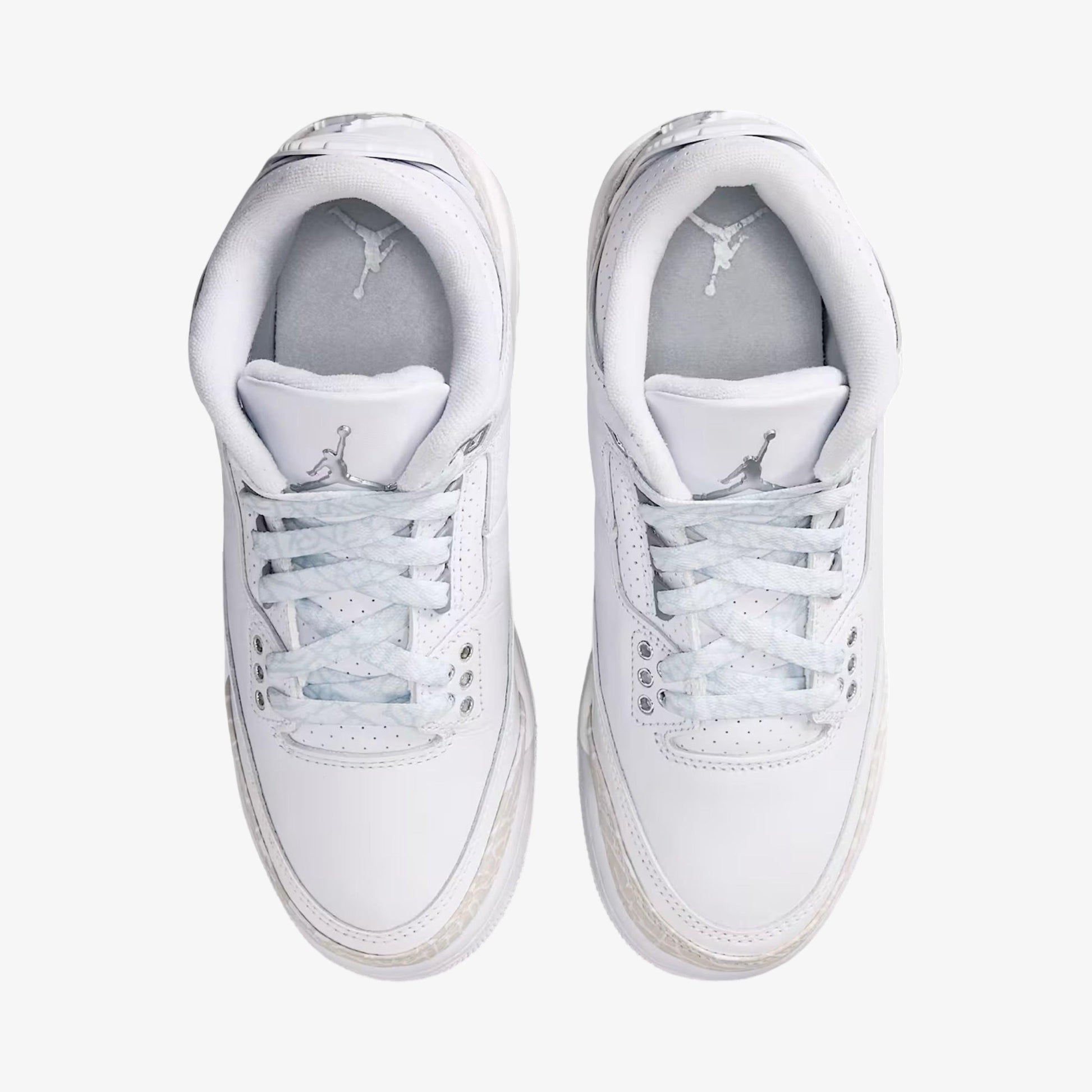 Air Jordan 3 Retro 'Pure Money' (2025) (GS) [DM0967-111] Athletic Basketball Sports Sneakers in White / Metallic Silver - White for Unisex Youth Kids Junior Boys Girls - AVBL MRKT (5)