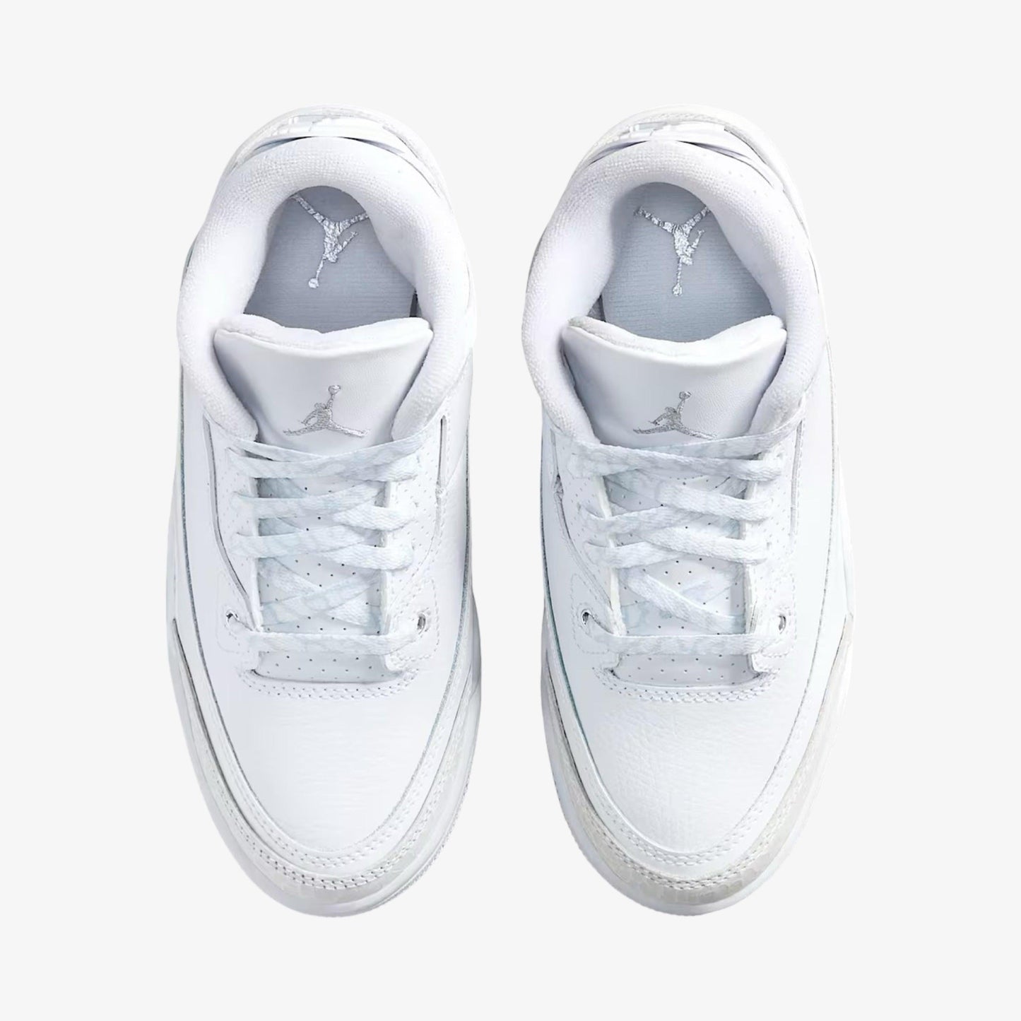 Air Jordan 3 Retro 'Pure Money' (2025) (PS) [DM0966-111] Athletic Basketball Sports Sneakers in White / Metallic Silver - White for Unisex Little Kids Pre-School Boys Girls - AVBL MRKT (5)