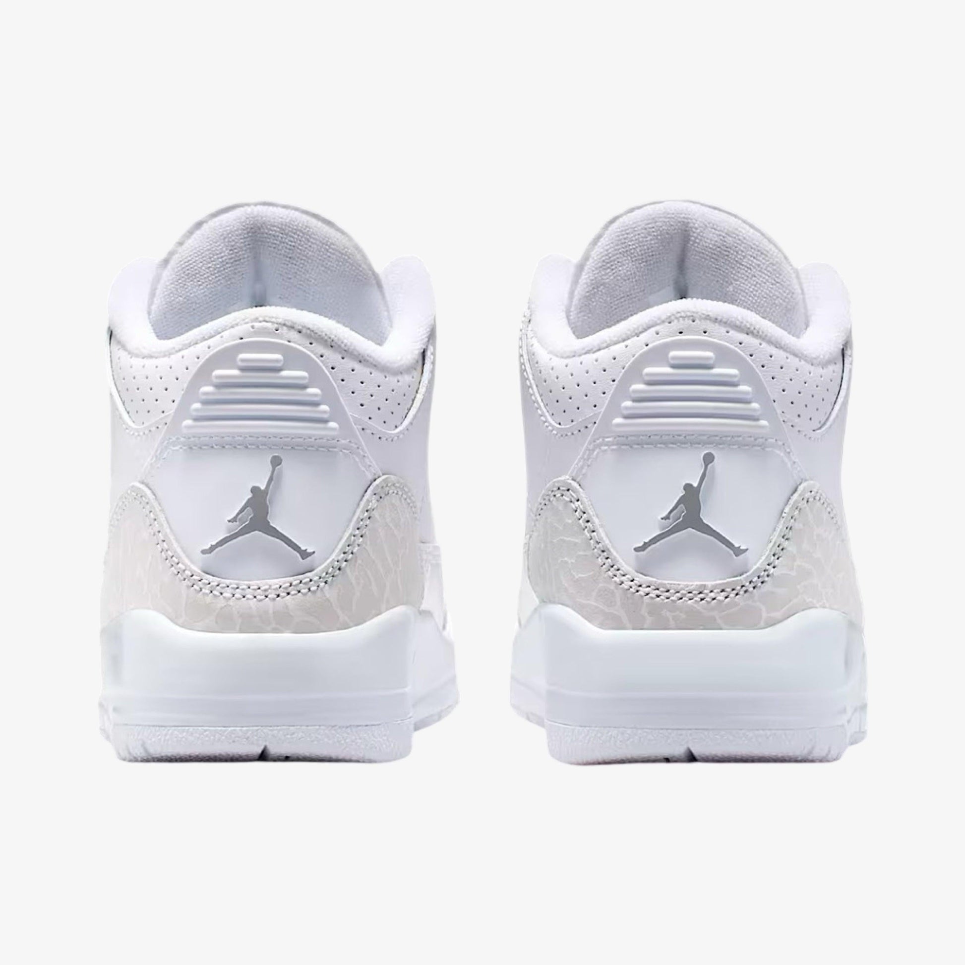 Air Jordan 3 Retro 'Pure Money' (2025) (PS) [DM0966-111] Athletic Basketball Sports Sneakers in White / Metallic Silver - White for Unisex Little Kids Pre-School Boys Girls - AVBL MRKT (6)