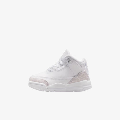Air Jordan 3 Retro 'Pure Money' (2025) (TD) [DM0968-111] Athletic Basketball Sports Sneakers in White / Metallic Silver - White for Unisex Baby Infant Toddler - AVBL MRKT (2)