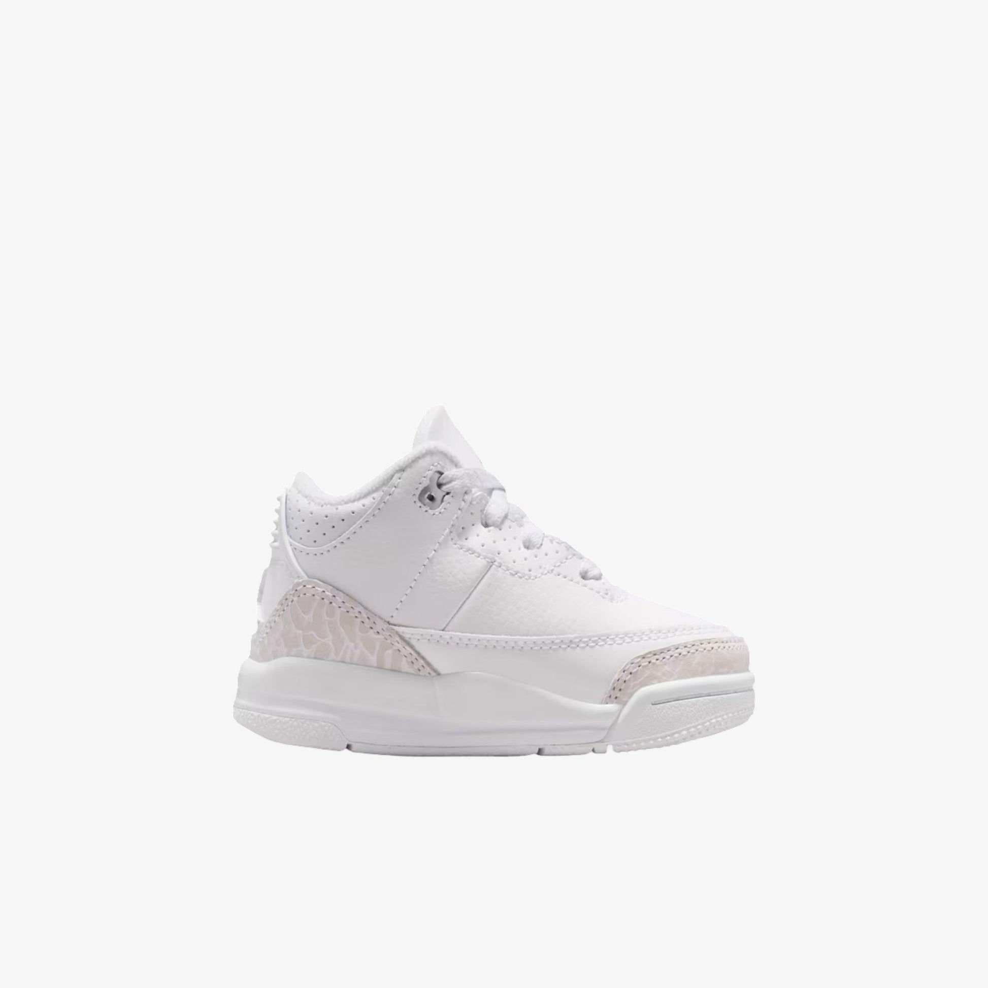 Air Jordan 3 Retro 'Pure Money' (2025) (TD) [DM0968-111] Athletic Basketball Sports Sneakers in White / Metallic Silver - White for Unisex Baby Infant Toddler - AVBL MRKT (4)