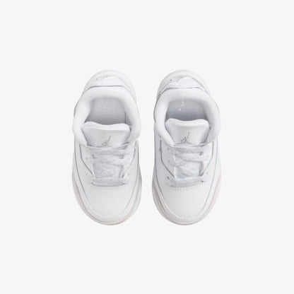 Air Jordan 3 Retro 'Pure Money' (2025) (TD) [DM0968-111] Athletic Basketball Sports Sneakers in White / Metallic Silver - White for Unisex Baby Infant Toddler - AVBL MRKT (5)