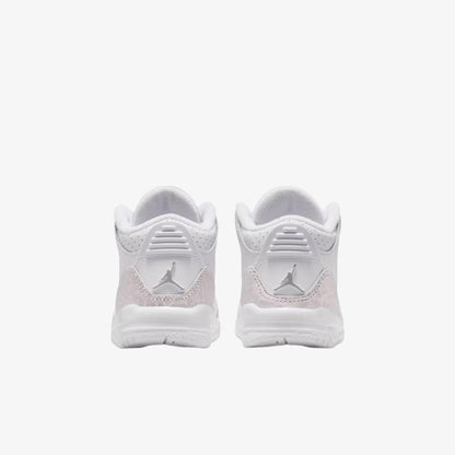 Air Jordan 3 Retro 'Pure Money' (2025) (TD) [DM0968-111] Athletic Basketball Sports Sneakers in White / Metallic Silver - White for Unisex Baby Infant Toddler - AVBL MRKT (6)