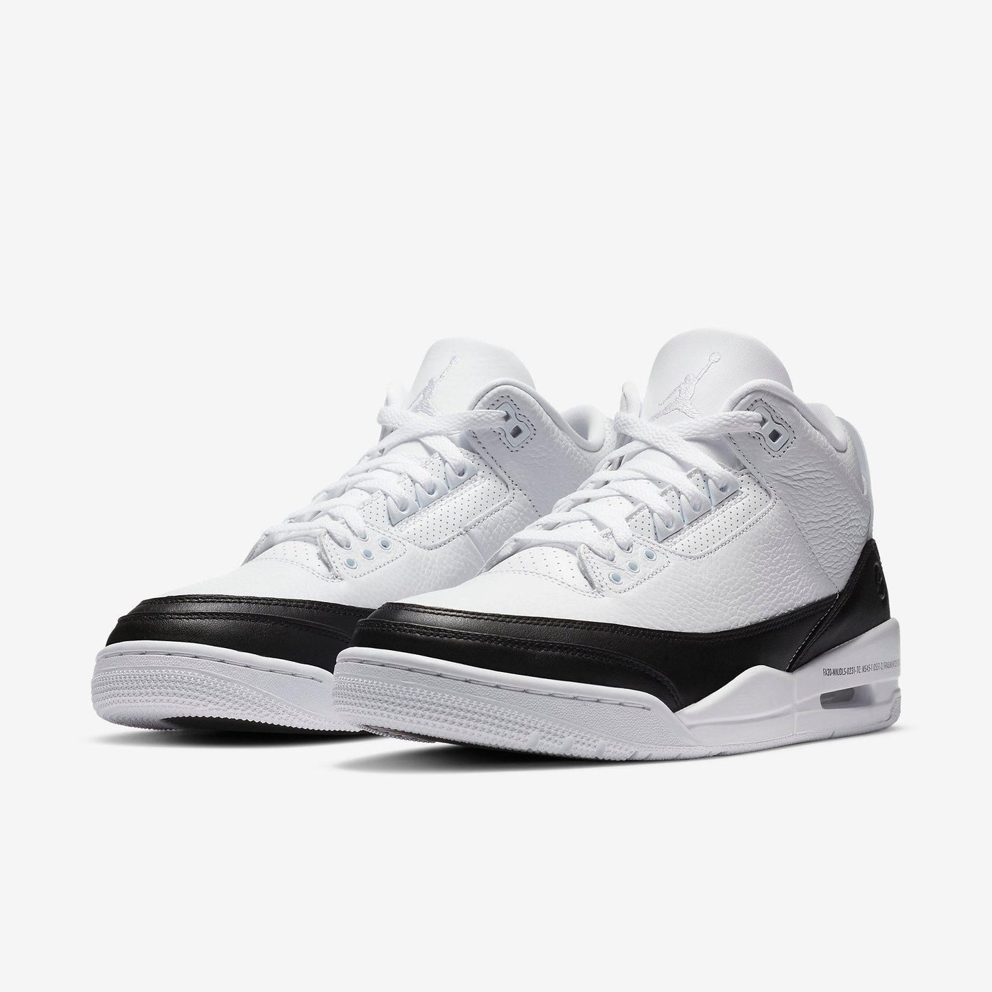 Air Jordan 3 Retro SP x Fragment Design 'Hiroshi Fujiwara' (2020) [DA3595-100] Athletic Basketball Sports Sneakers in White / White - Black for Unisex Adult Mens - AVBL MRKT (1)