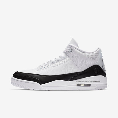 Air Jordan 3 Retro SP x Fragment Design 'Hiroshi Fujiwara' (2020) [DA3595-100] Athletic Basketball Sports Sneakers in White / White - Black for Unisex Adult Mens - AVBL MRKT (2)