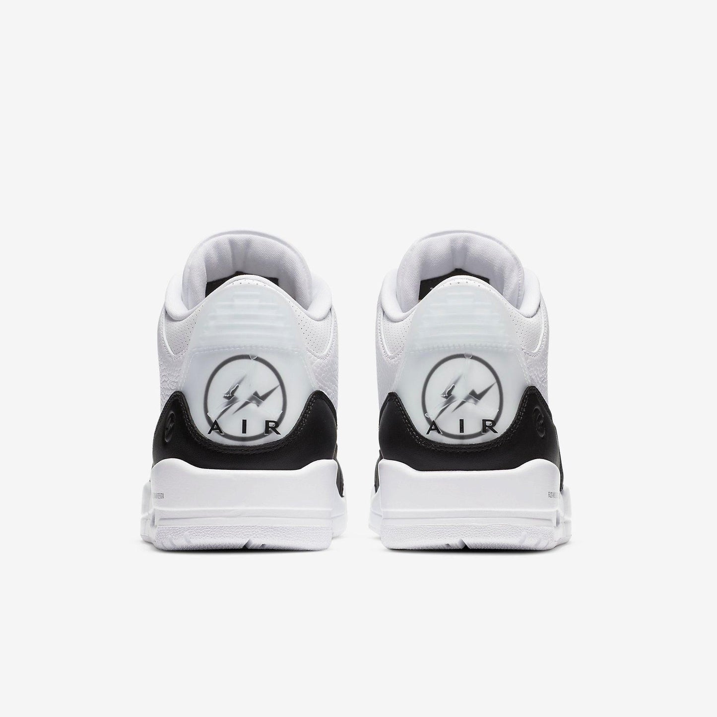 Air Jordan 3 Retro SP x Fragment Design 'Hiroshi Fujiwara' (2020) [DA3595-100] Athletic Basketball Sports Sneakers in White / White - Black for Unisex Adult Mens - AVBL MRKT (6)