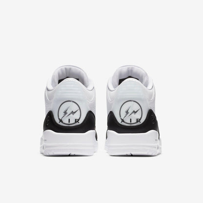 Air Jordan 3 Retro SP x Fragment Design 'Hiroshi Fujiwara' (2020) [DA3595-100] Athletic Basketball Sports Sneakers in White / White - Black for Unisex Adult Mens - AVBL MRKT (6)