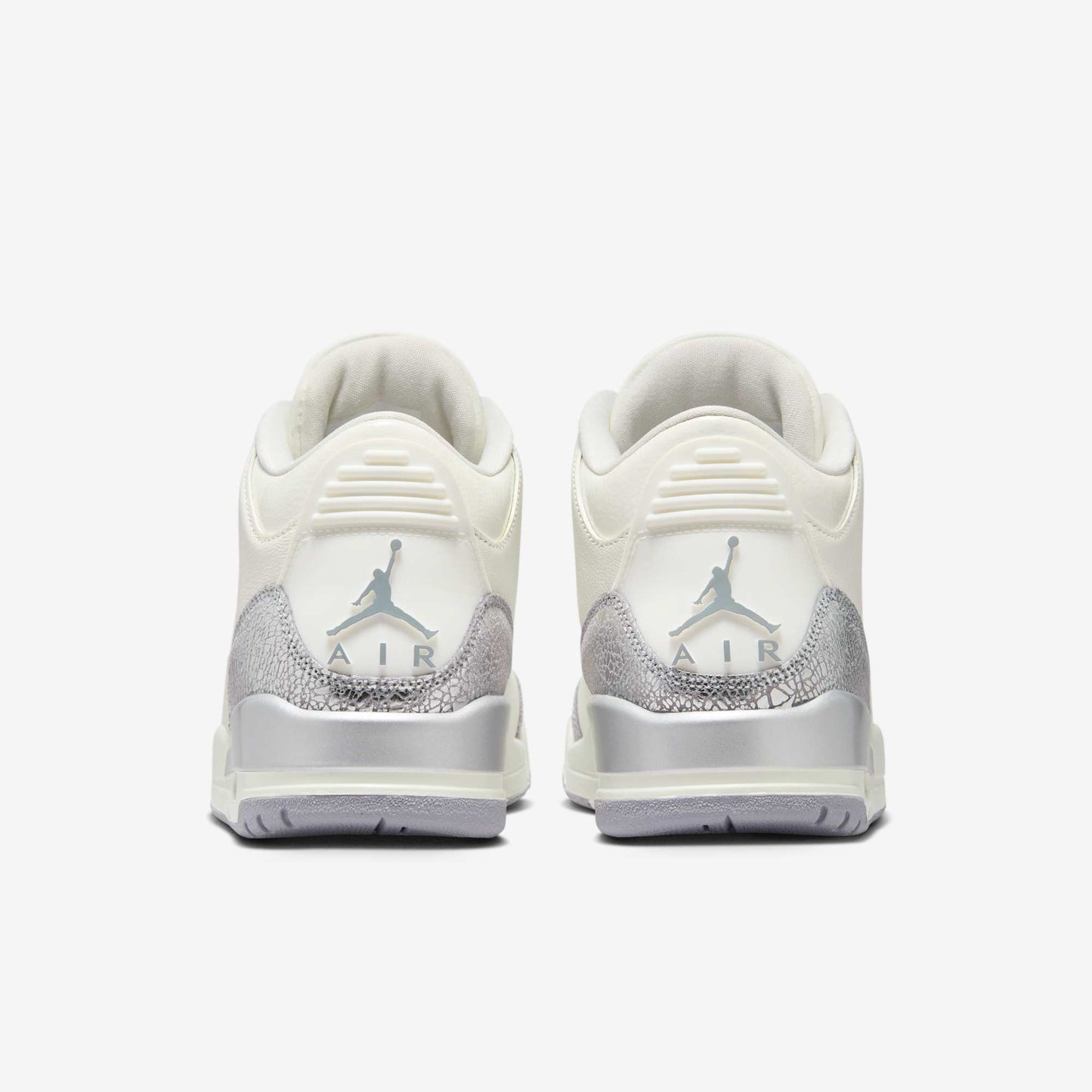 Air Jordan 3 Retro 'Sail / Cement Grey' (2025) (Womens) [CK9246-100] Athletic Basketball Sports Sneakers in Sail / Cement Grey - Metallic Silver for Unisex Adult Female Ladies Girls WMNS - AVBL MRKT (6)