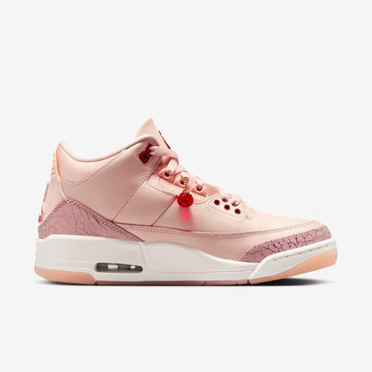 Air Jordan 3 Retro 'Valentine's Day / Treat Yourself' (2025) (Womens) [HJ0178-600] Athletic Basketball Sports Sneakers in Washed Coral / Gym Red - Sail for Unisex Adult Female Ladies Girls WMNS - AVBL MRKT (4)
