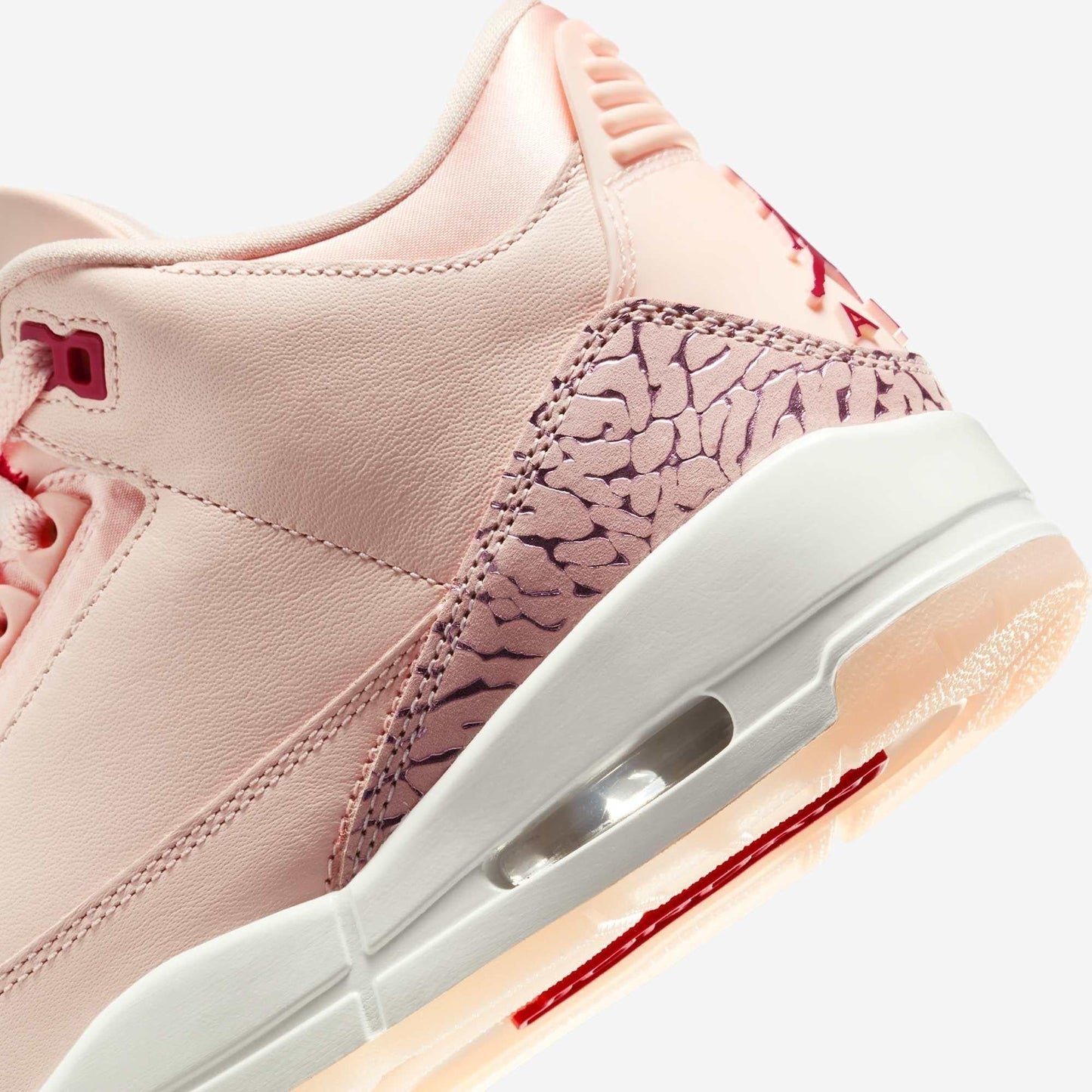 Air Jordan 3 Retro 'Valentine's Day / Treat Yourself' (2025) (Womens) [HJ0178-600] Athletic Basketball Sports Sneakers in Washed Coral / Gym Red - Sail for Unisex Adult Female Ladies Girls WMNS - AVBL MRKT (8)