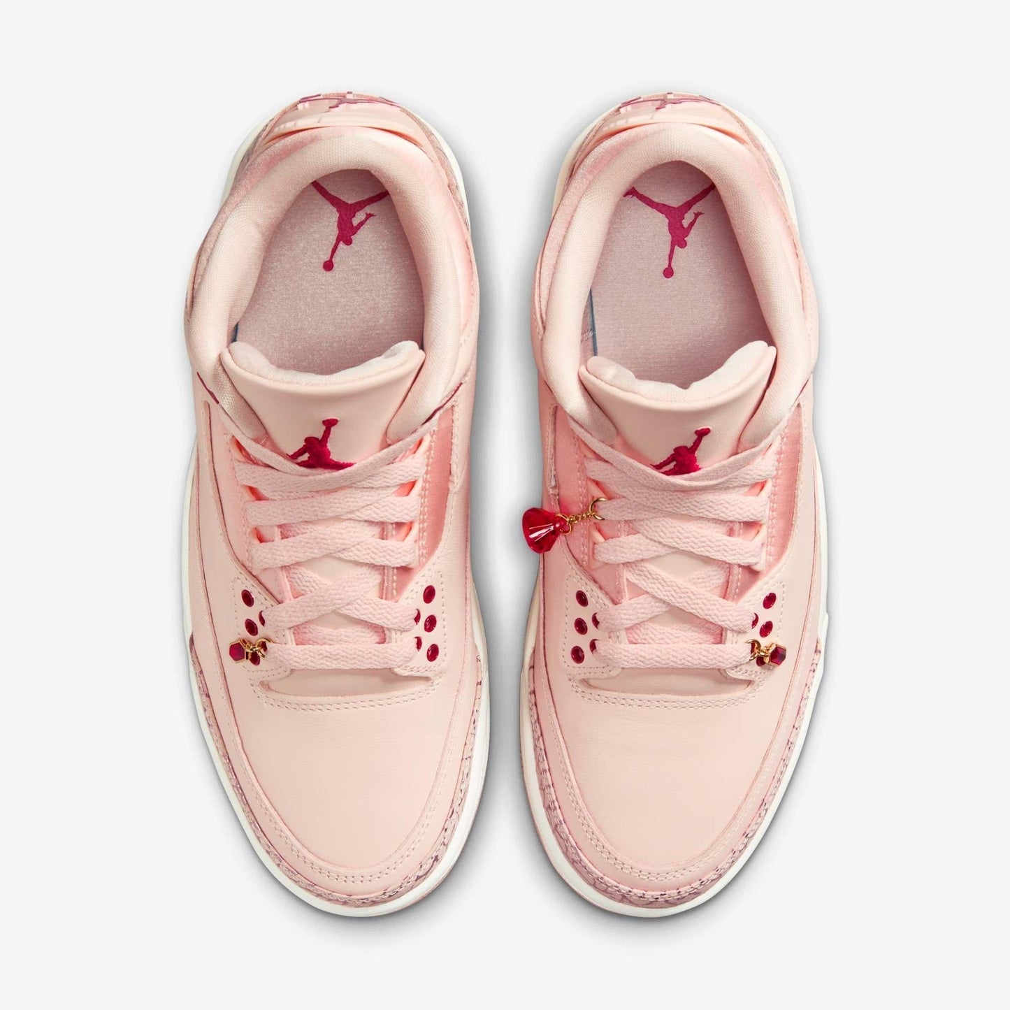Air Jordan 3 Retro 'Valentine's Day / Treat Yourself' (2025) (Womens) [HJ0178-600] Athletic Basketball Sports Sneakers in Washed Coral / Gym Red - Sail for Unisex Adult Female Ladies Girls WMNS - AVBL MRKT (5)