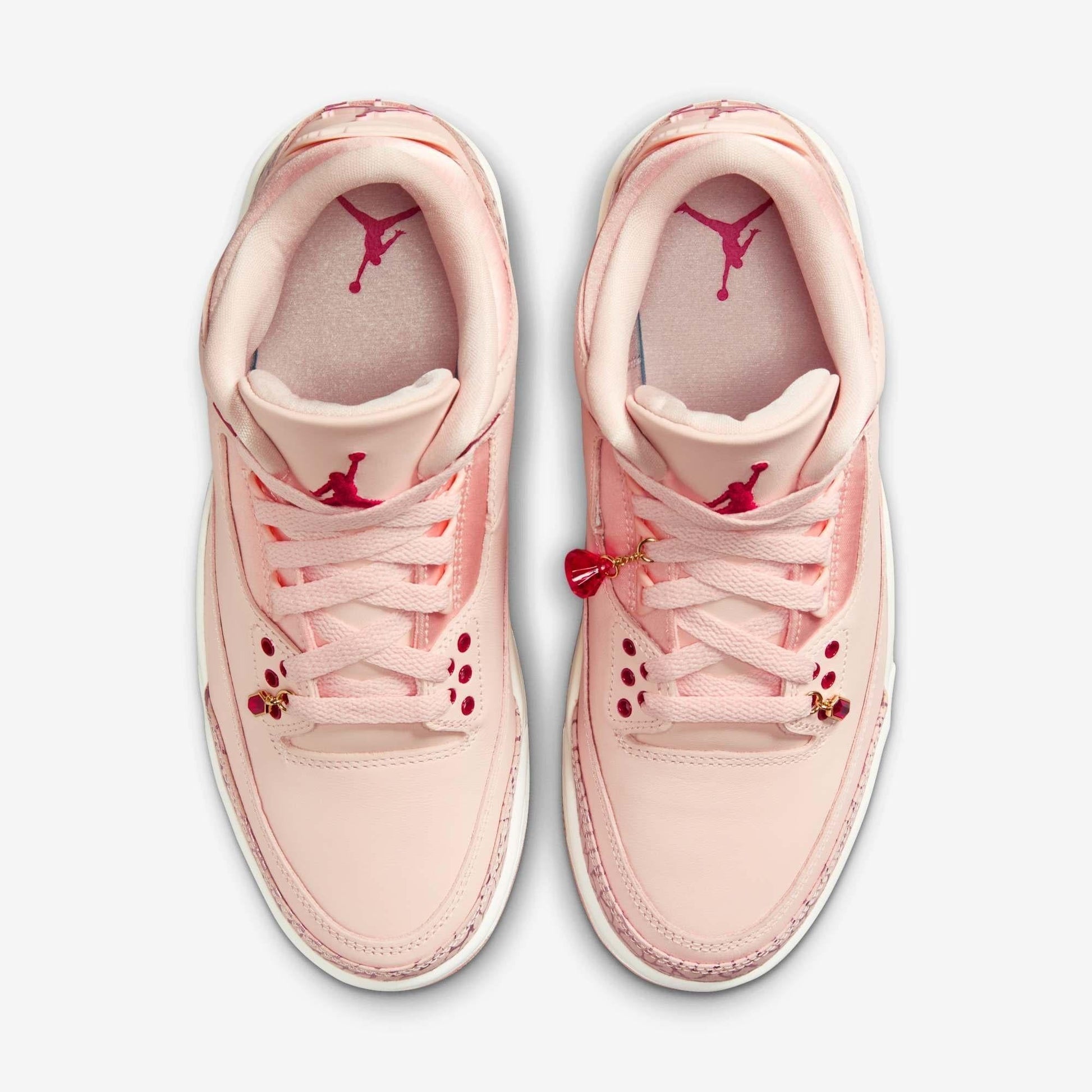 Air Jordan 3 Retro 'Valentine's Day / Treat Yourself' (2025) (Womens) [HJ0178-600] Athletic Basketball Sports Sneakers in Washed Coral / Gym Red - Sail for Unisex Adult Female Ladies Girls WMNS - AVBL MRKT (5)