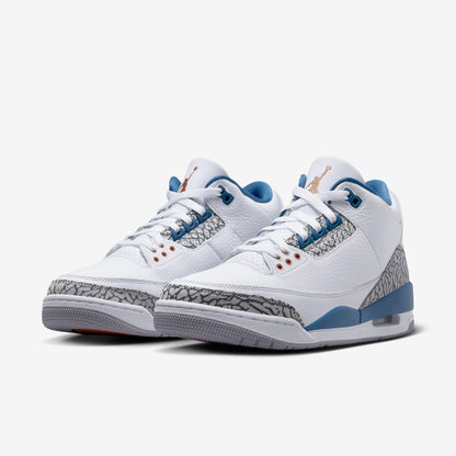 Air Jordan 3 Retro 'Washington Wizards' (2023) [CT8532-148] Athletic Basketball Sports Sneakers in White / Metallic Copper - Navy Blue for Unisex Adult Mens - AVBL MRKT (1)