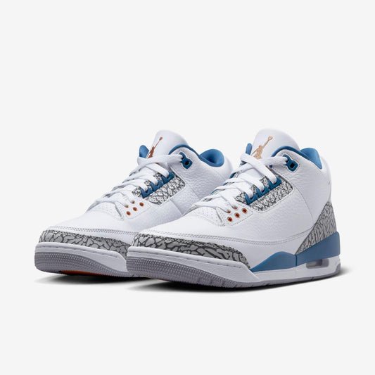 Air Jordan 3 Retro 'Washington Wizards' (2023) [CT8532-148] Athletic Basketball Sports Sneakers in White / Metallic Copper - Navy Blue for Unisex Adult Mens - AVBL MRKT (1)