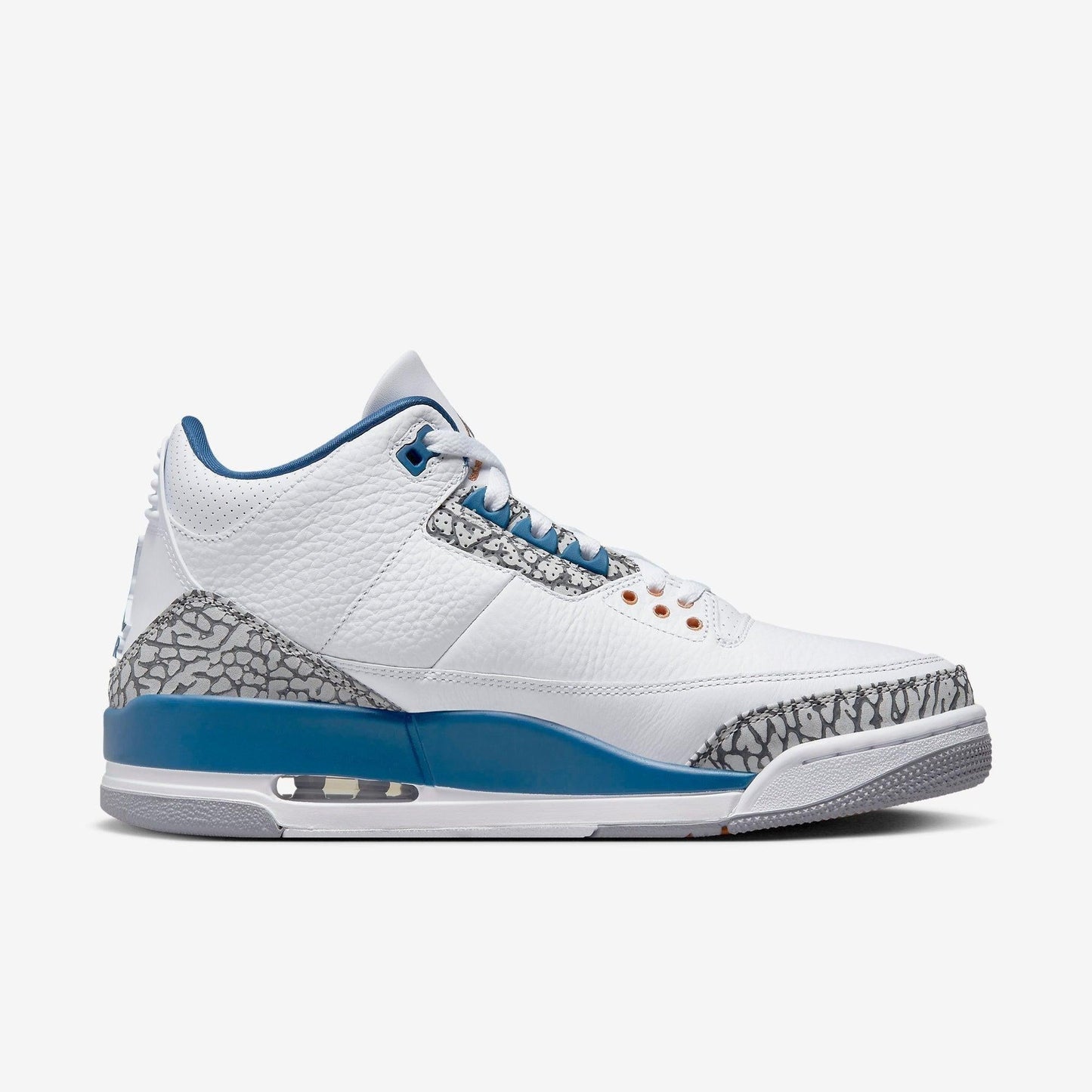 Air Jordan 3 Retro 'Washington Wizards' (2023) [CT8532-148] Athletic Basketball Sports Sneakers in White / Metallic Copper - Navy Blue for Unisex Adult Mens - AVBL MRKT (4)