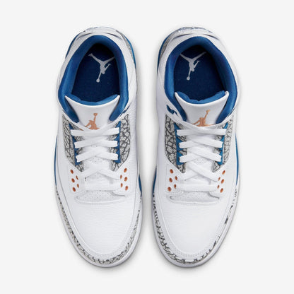 Air Jordan 3 Retro 'Washington Wizards' (2023) [CT8532-148] Athletic Basketball Sports Sneakers in White / Metallic Copper - Navy Blue for Unisex Adult Mens - AVBL MRKT (5)