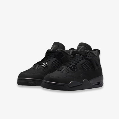 Air Jordan 4 Retro 'Black Cat' (2025) (GS) [IB4171-010] Athletic Basketball Sports Sneakers in Black / Black - Light Graphite for Unisex Youth Kids Junior Boys Girls - AVBL MRKT (1)