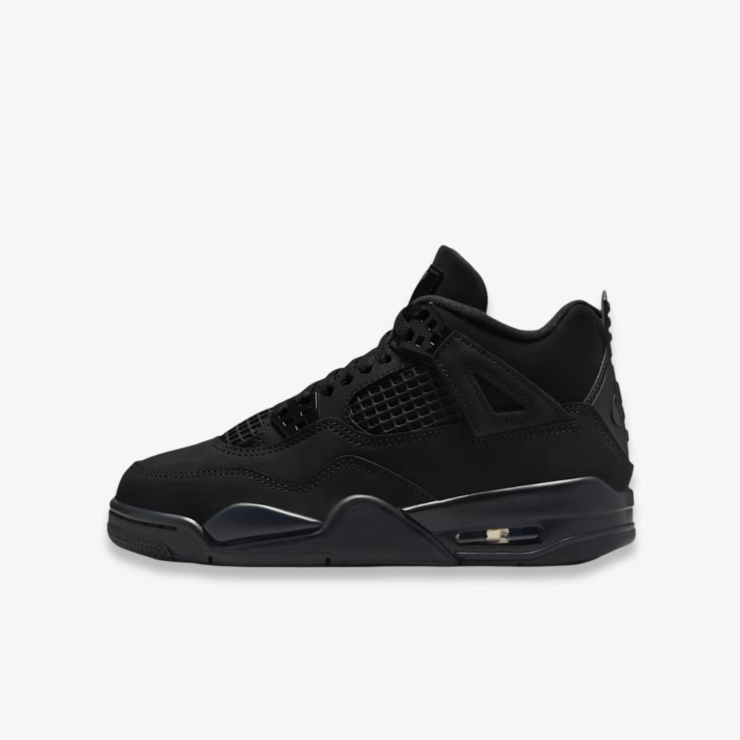 Air Jordan 4 Retro 'Black Cat' (2025) (GS) [IB4171-010] Athletic Basketball Sports Sneakers in Black / Black - Light Graphite for Unisex Youth Kids Junior Boys Girls - AVBL MRKT (2)
