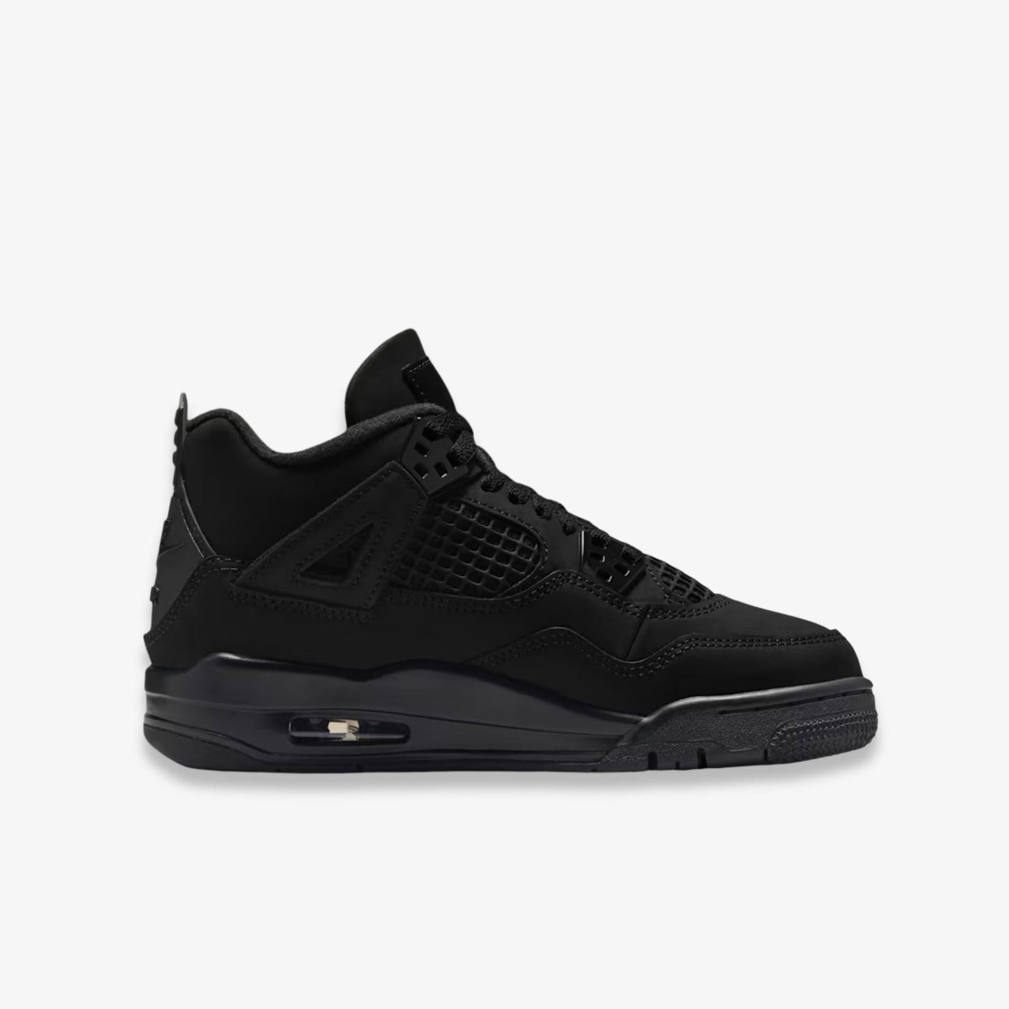 Air Jordan 4 Retro 'Black Cat' (2025) (GS) [IB4171-010] Athletic Basketball Sports Sneakers in Black / Black - Light Graphite for Unisex Youth Kids Junior Boys Girls - AVBL MRKT (4)