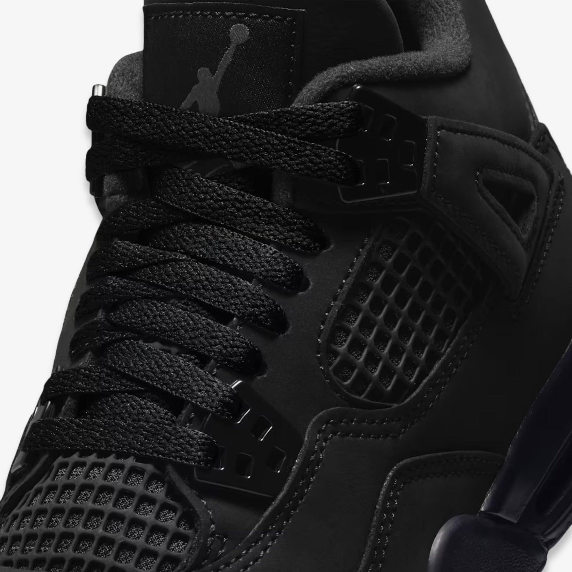 Air Jordan 4 Retro 'Black Cat' (2025) (GS) [IB4171-010] Athletic Basketball Sports Sneakers in Black / Black - Light Graphite for Unisex Youth Kids Junior Boys Girls - AVBL MRKT (7)