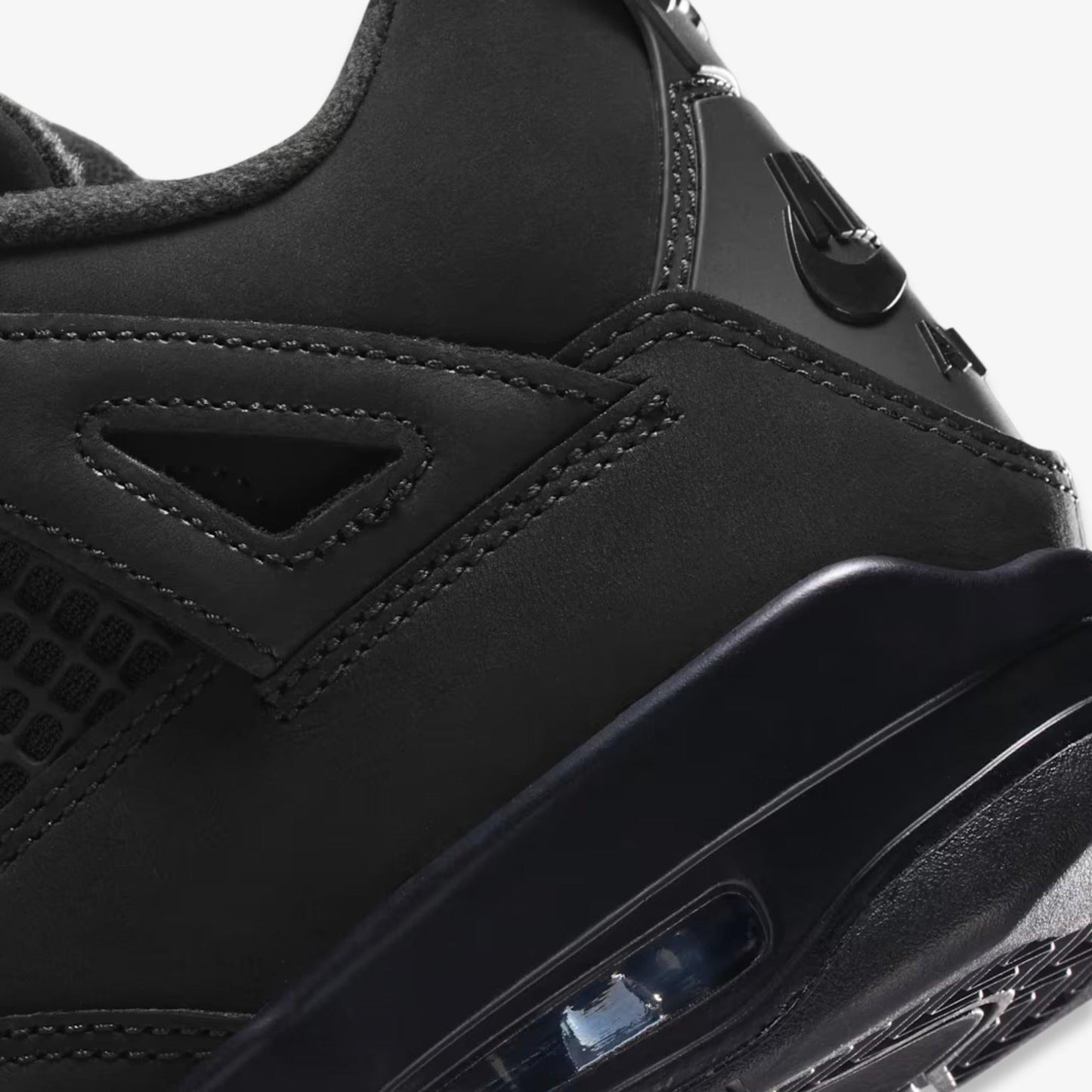 Air Jordan 4 Retro 'Black Cat' (2025) (GS) [IB4171-010] Athletic Basketball Sports Sneakers in Black / Black - Light Graphite for Unisex Youth Kids Junior Boys Girls - AVBL MRKT (8)