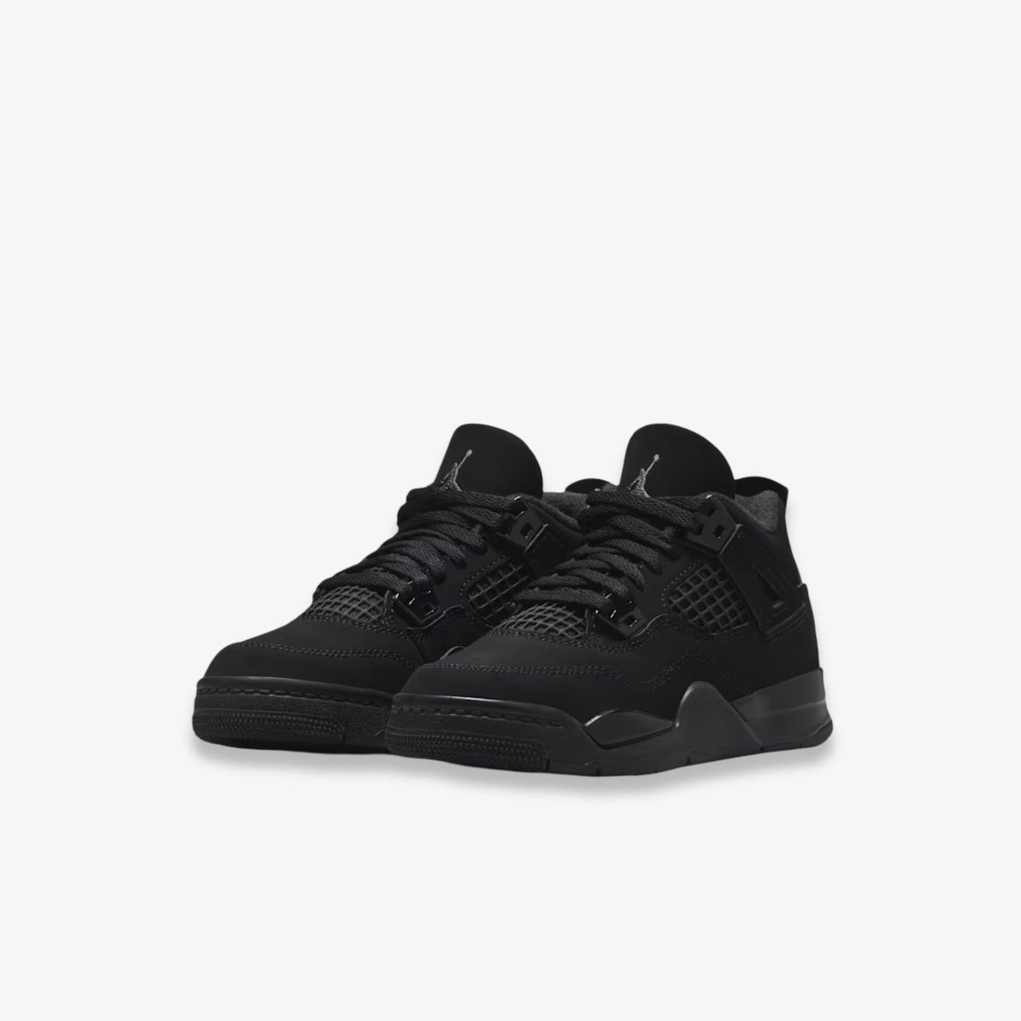 Air Jordan 4 Retro 'Black Cat' (2025) (PS) [IB4388-010] Athletic Basketball Sports Sneakers in Black / Black - Light Graphite for Unisex Little Kids Pre-School Boys Girls - AVBL MRKT (1)
