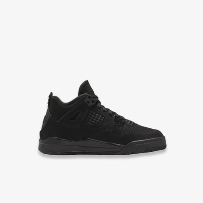 Air Jordan 4 Retro 'Black Cat' (2025) (PS) [IB4388-010] Athletic Basketball Sports Sneakers in Black / Black - Light Graphite for Unisex Little Kids Pre-School Boys Girls - AVBL MRKT (4)