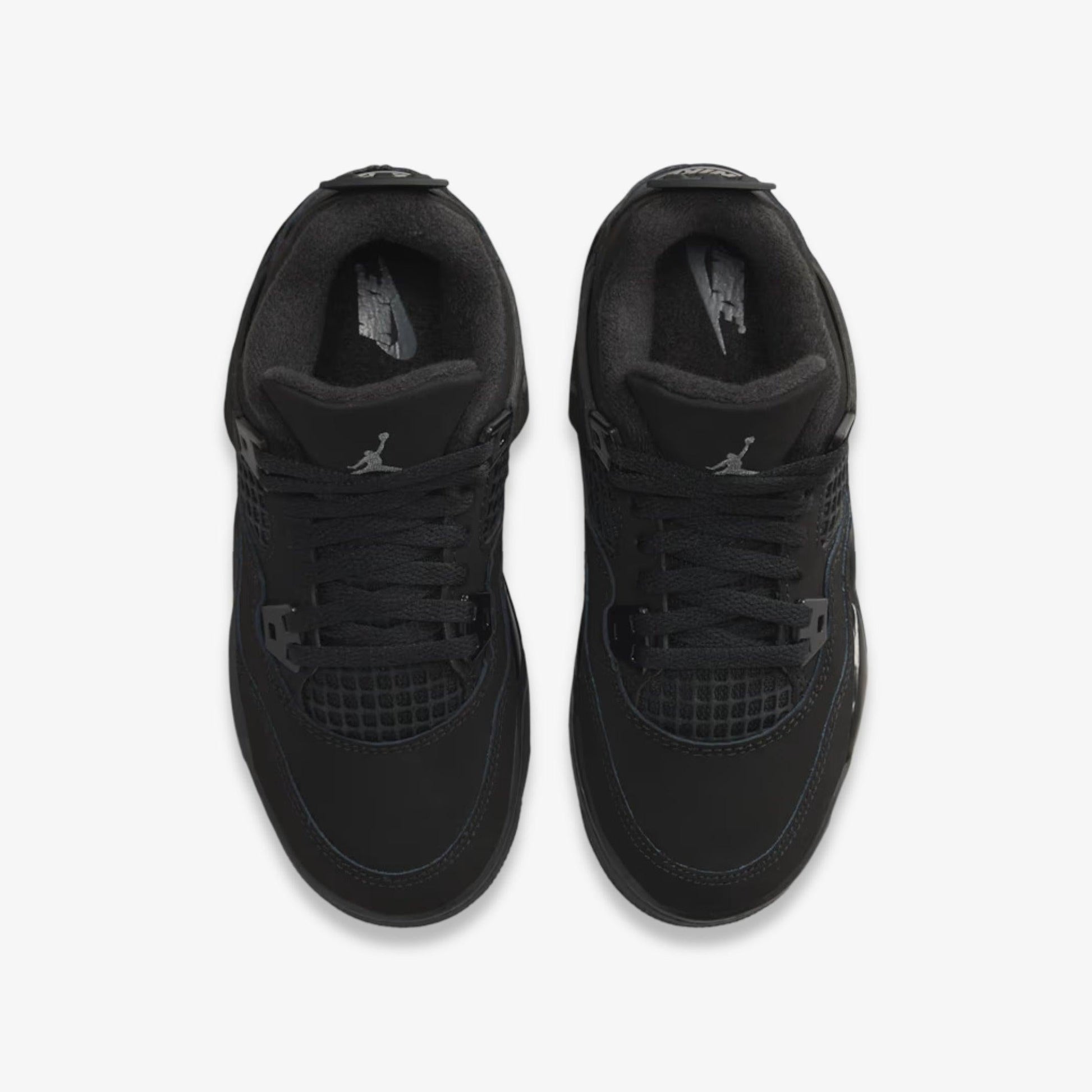Air Jordan 4 Retro 'Black Cat' (2025) (PS) [IB4388-010] Athletic Basketball Sports Sneakers in Black / Black - Light Graphite for Unisex Little Kids Pre-School Boys Girls - AVBL MRKT (5)