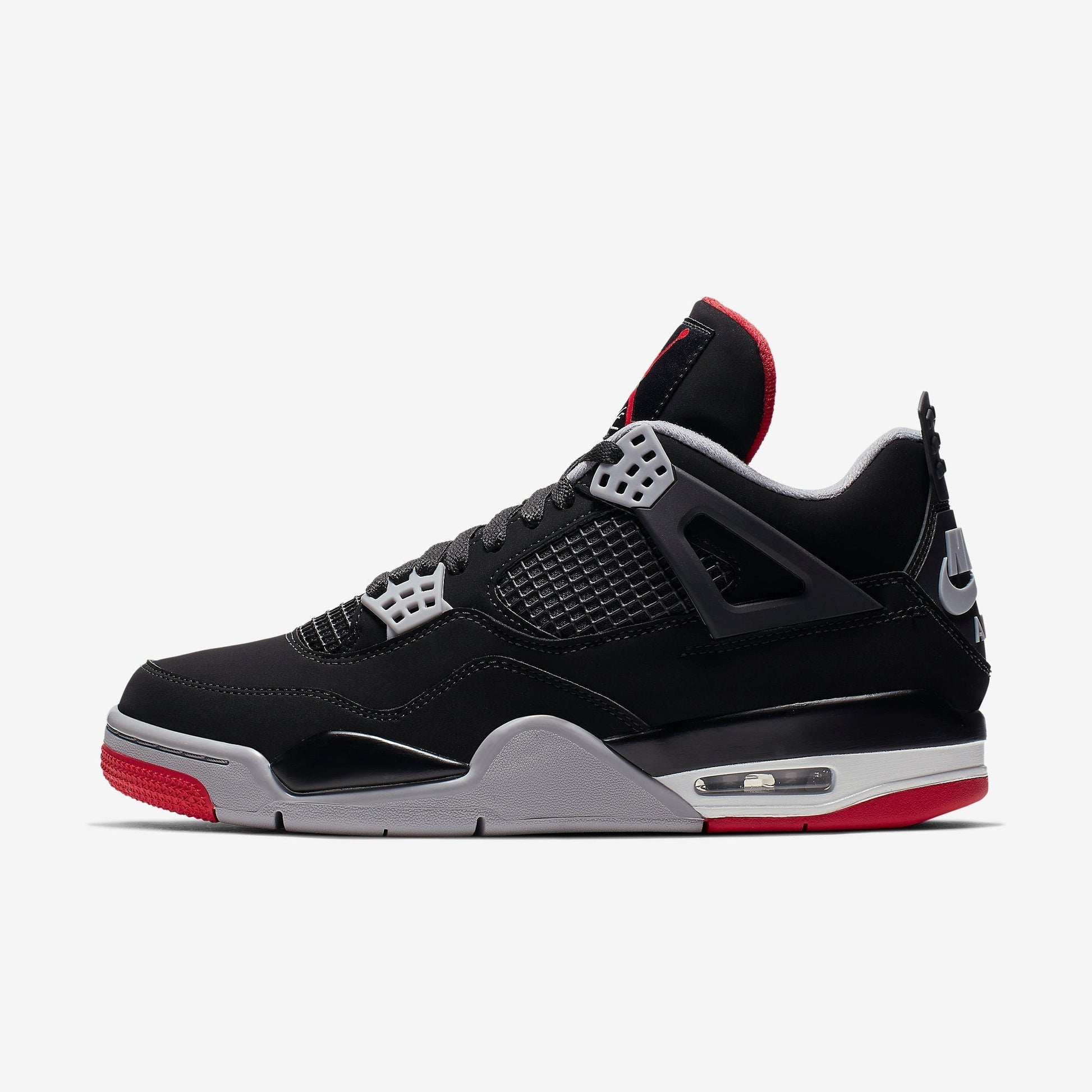 Air Jordan 4 Retro 'Bred' (2019) [308497-060] Athletic Basketball Sports Sneakers in Black / Fire Red - Cement Grey for Unisex Adult Mens - AVBL MRKT (2)