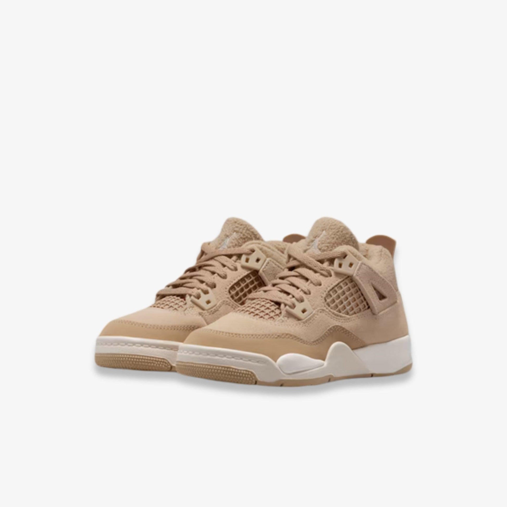 Air Jordan 4 Retro 'Cozy Girl' (2025) (PS) [HV4385-200] Athletic Basketball Sports Sneakers in Hemp / Light Orewood Brown for Unisex Little Kids Pre-School Boys Girls - AVBL MRKT (1)
