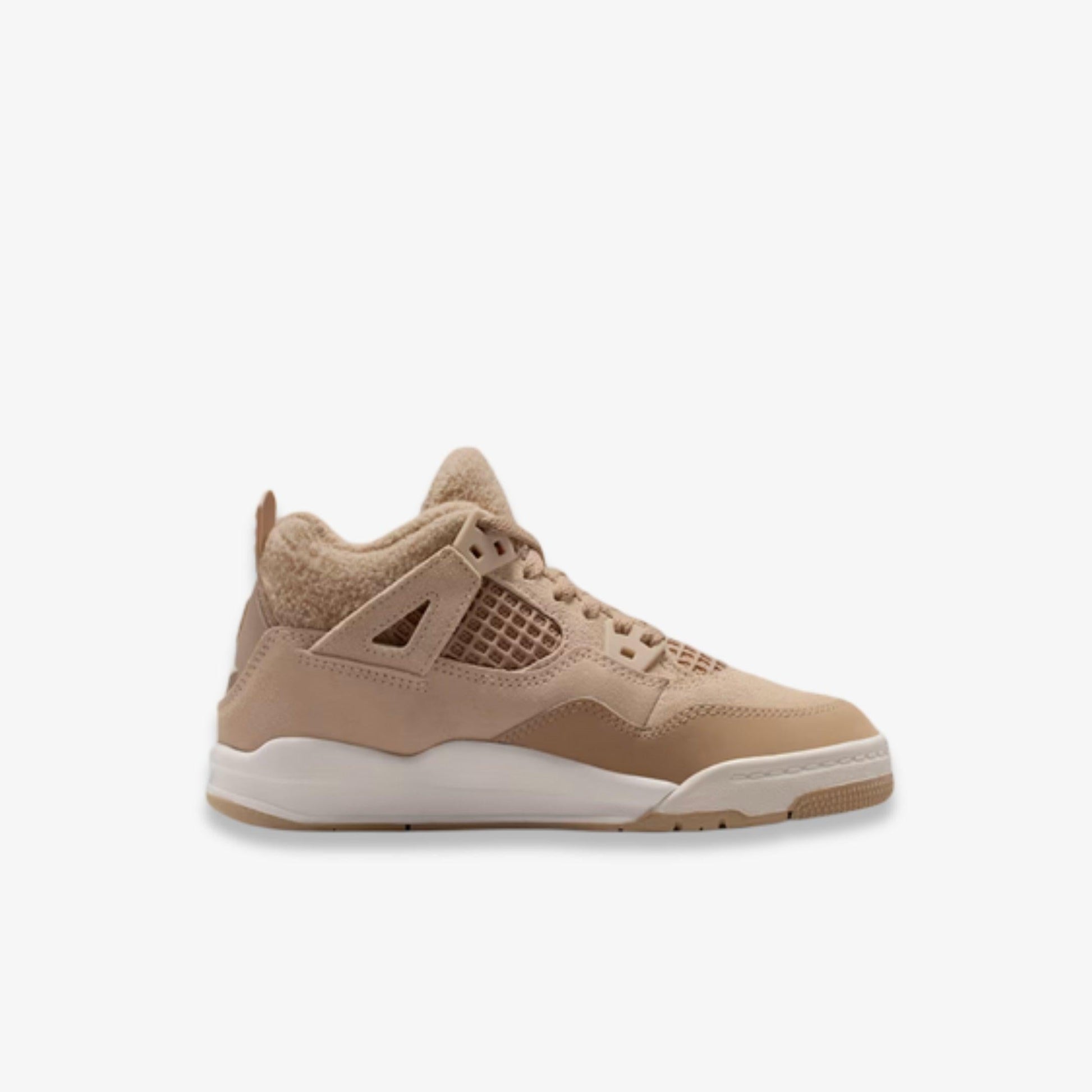 Air Jordan 4 Retro 'Cozy Girl' (2025) (PS) [HV4385-200] Athletic Basketball Sports Sneakers in Hemp / Light Orewood Brown for Unisex Little Kids Pre-School Boys Girls - AVBL MRKT (4)