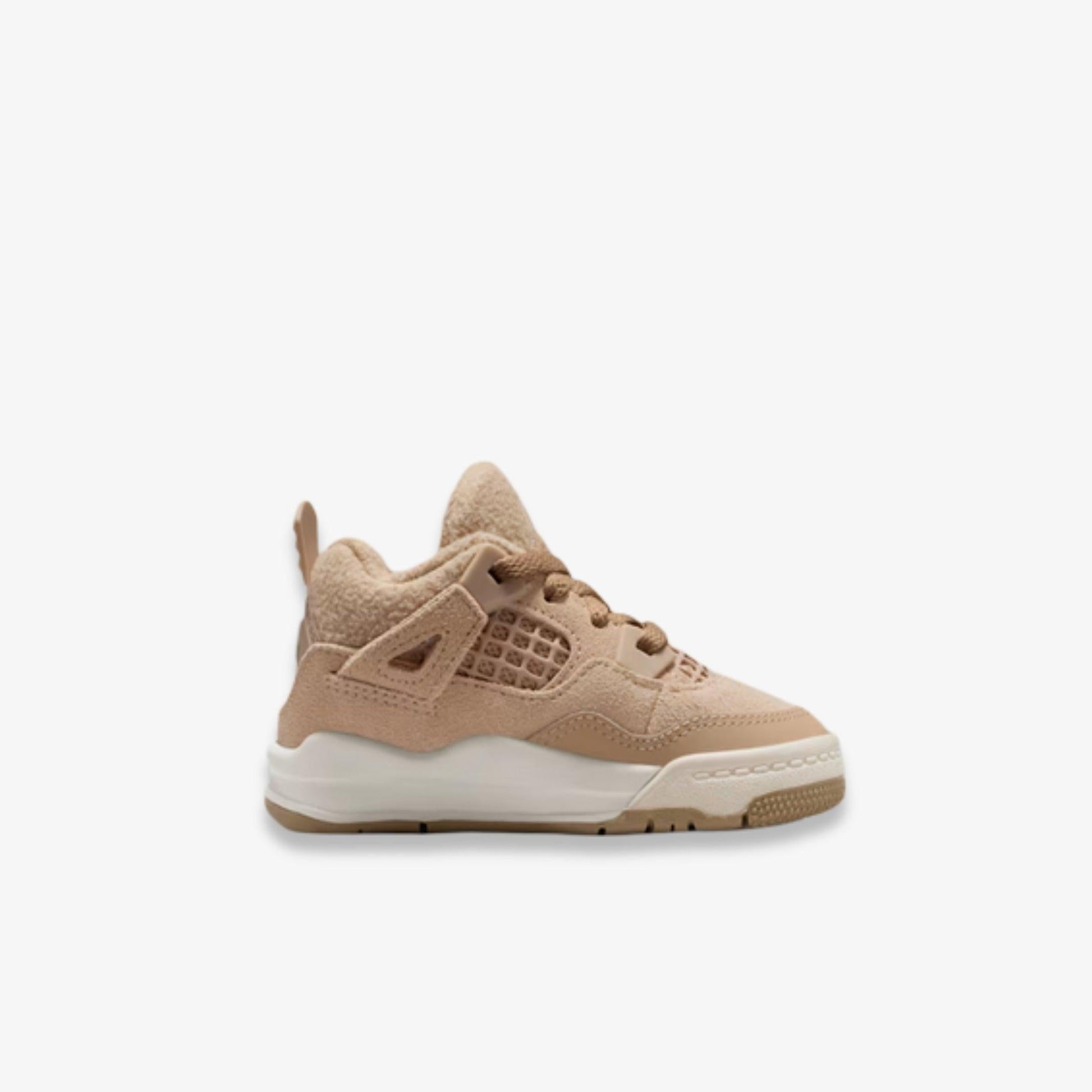 Air Jordan 4 Retro 'Cozy Girl' (2025) (TD) [HV4384-200] Athletic Basketball Sports Sneakers in Hemp / Light Orewood Brown for Unisex Baby Infant Toddler - AVBL MRKT (4)