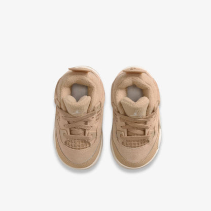 Air Jordan 4 Retro 'Cozy Girl' (2025) (TD) [HV4384-200] Athletic Basketball Sports Sneakers in Hemp / Light Orewood Brown for Unisex Baby Infant Toddler - AVBL MRKT (5)