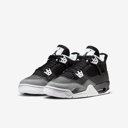 Air Jordan 4 Retro 'Fear' (2024) (GS) [FQ8213-002] Athletic Basketball Sports Sneakers in Black / White - Anthracite - Black for Unisex Youth Kids Junior Boys Girls - AVBL MRKT (1)