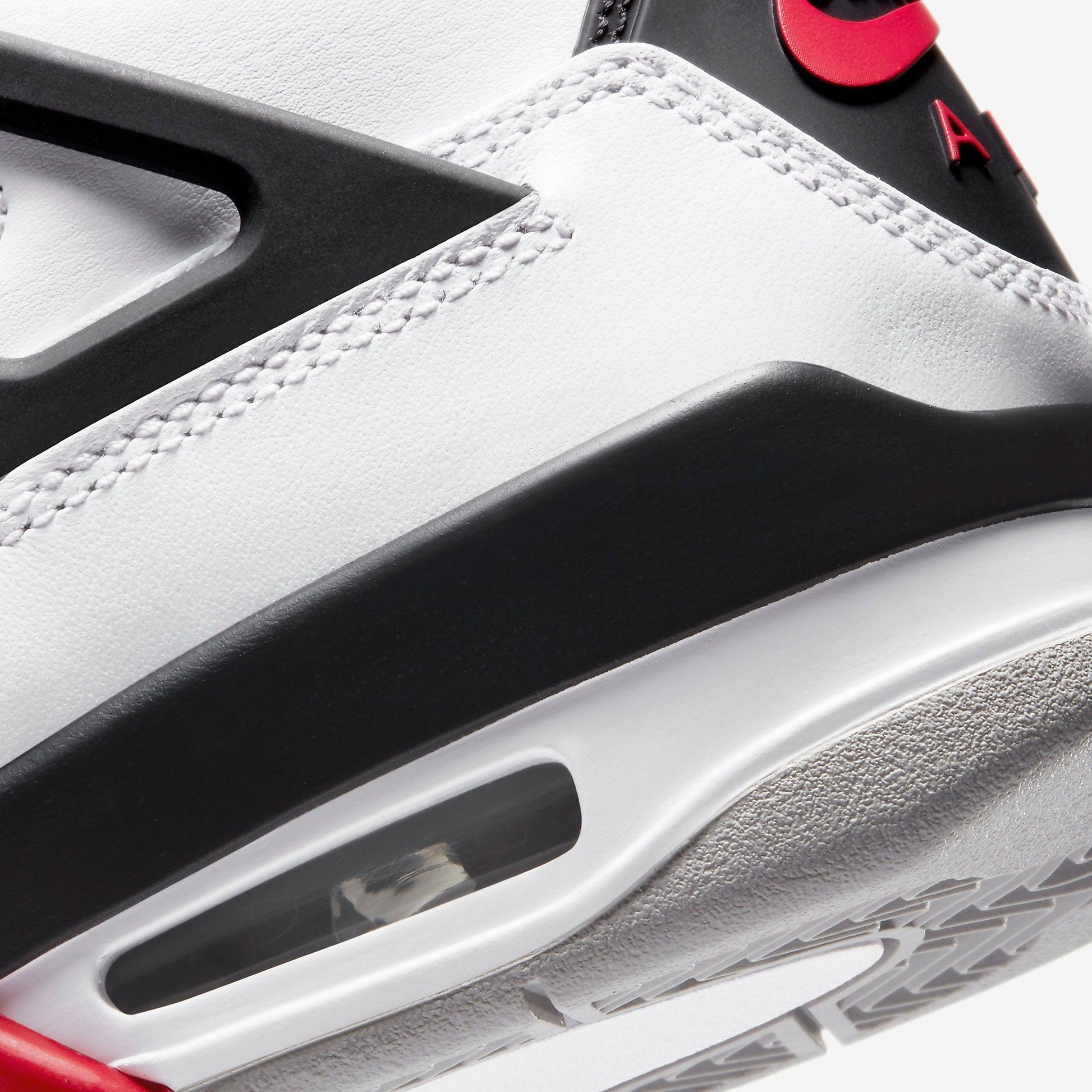 Air Jordan 4 Retro 'Fire Red' (2020) (GS) [408452-160] Athletic Basketball Sports Sneakers in White / Fire Red - Black - Tech Grey for Unisex Youth Kids Junior Boys Girls - AVBL MRKT (8)