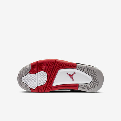 Air Jordan 4 Retro 'Fire Red' (2020) (GS) [408452-160] Athletic Basketball Sports Sneakers in White / Fire Red - Black - Tech Grey for Unisex Youth Kids Junior Boys Girls - AVBL MRKT (9)