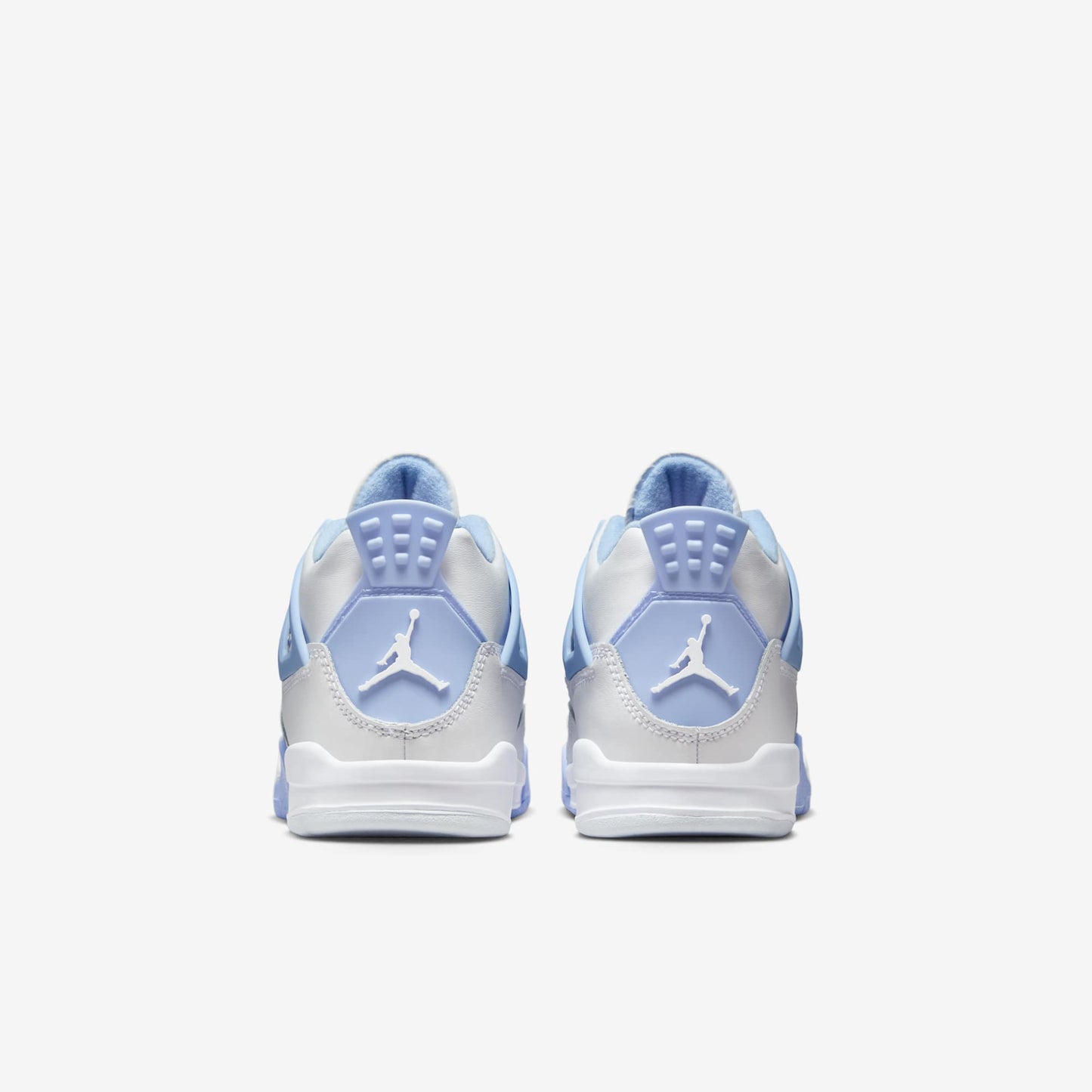 Air Jordan 4 Retro 'Forget Me Not / Aluminum' (2025) (PS) [IB8962-100] Athletic Basketball Sports Sneakers in White / Aluminum - Blue Tint for Unisex Little Kids Pre-School Boys Girls - AVBL MRKT (6)