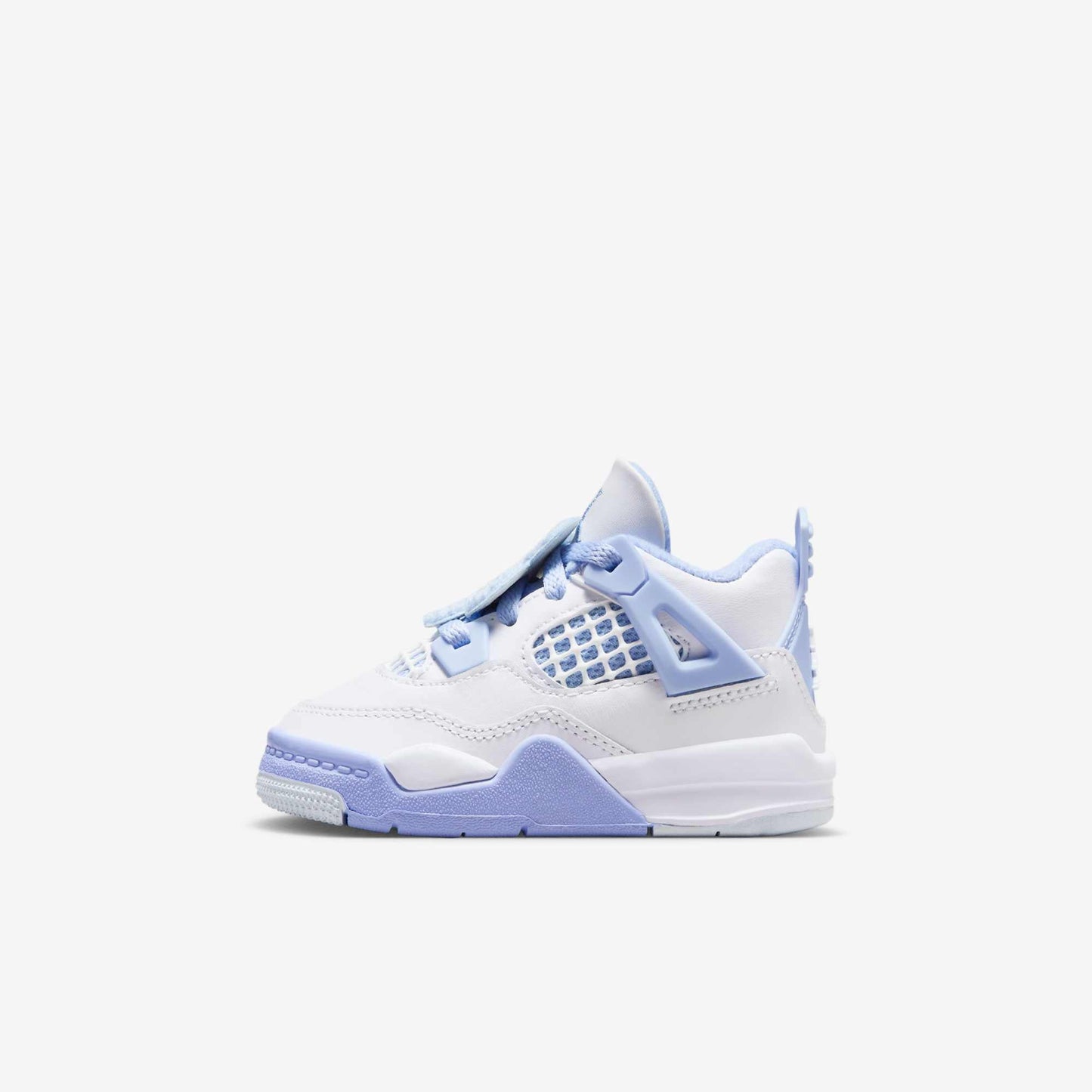 Air Jordan 4 Retro 'Forget Me Not / Aluminum' (2025) (TD) [IB8961-100] Athletic Basketball Sports Sneakers in White / Aluminum - Blue Tint - Oil Green for Unisex Baby Infant Toddler - AVBL MRKT (2)