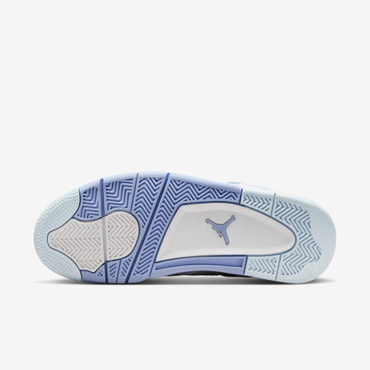 Air Jordan 4 Retro 'Forget Me Not / Aluminum' (2025) (Womens) [HV0823-100] Athletic Basketball Sports Sneakers in White / Aluminum - Blue Tint for Unisex Adult Female Ladies Girls WMNS - AVBL MRKT (11)