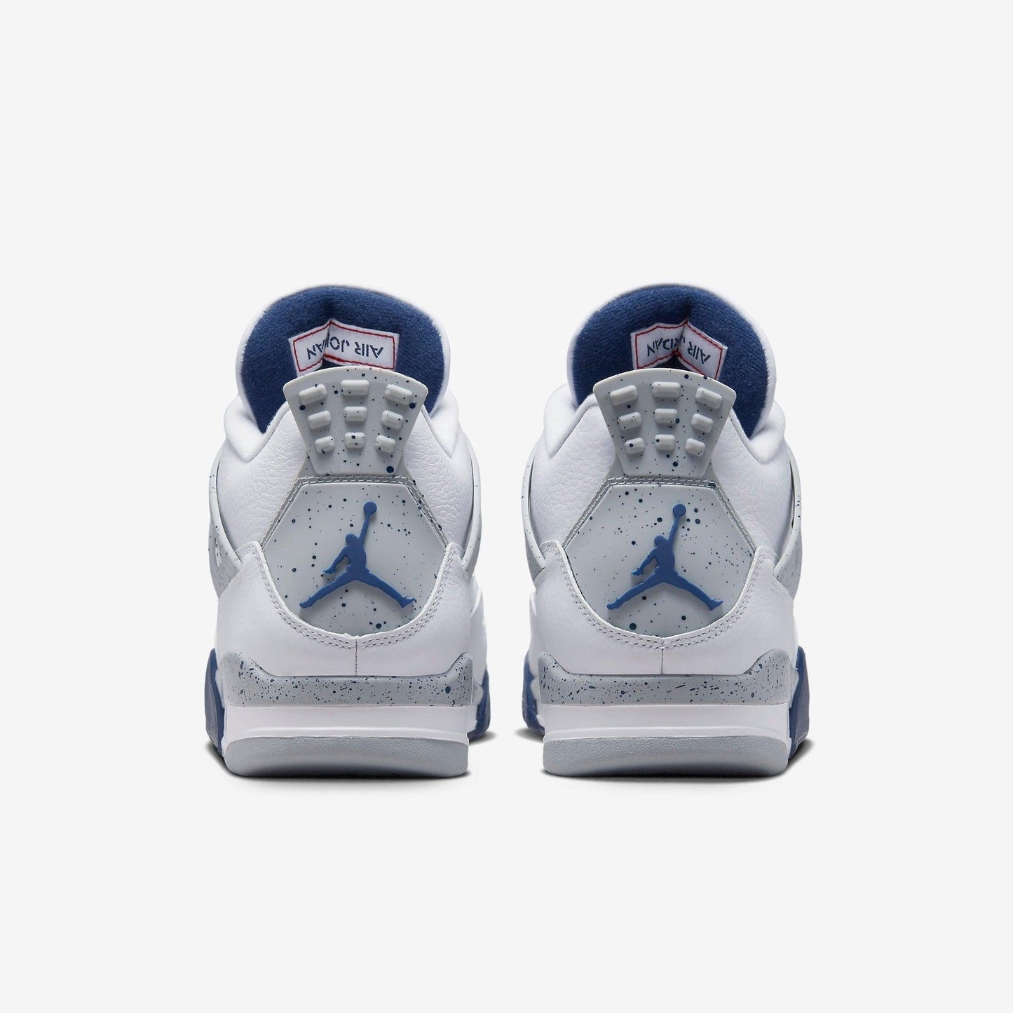 Air Jordan 4 Retro 'Midnight Navy' (2022) [DH6927-140] Athletic Basketball Sports Sneakers in White / Midnight Navy for Unisex Adult Mens - AVBL MRKT (6)