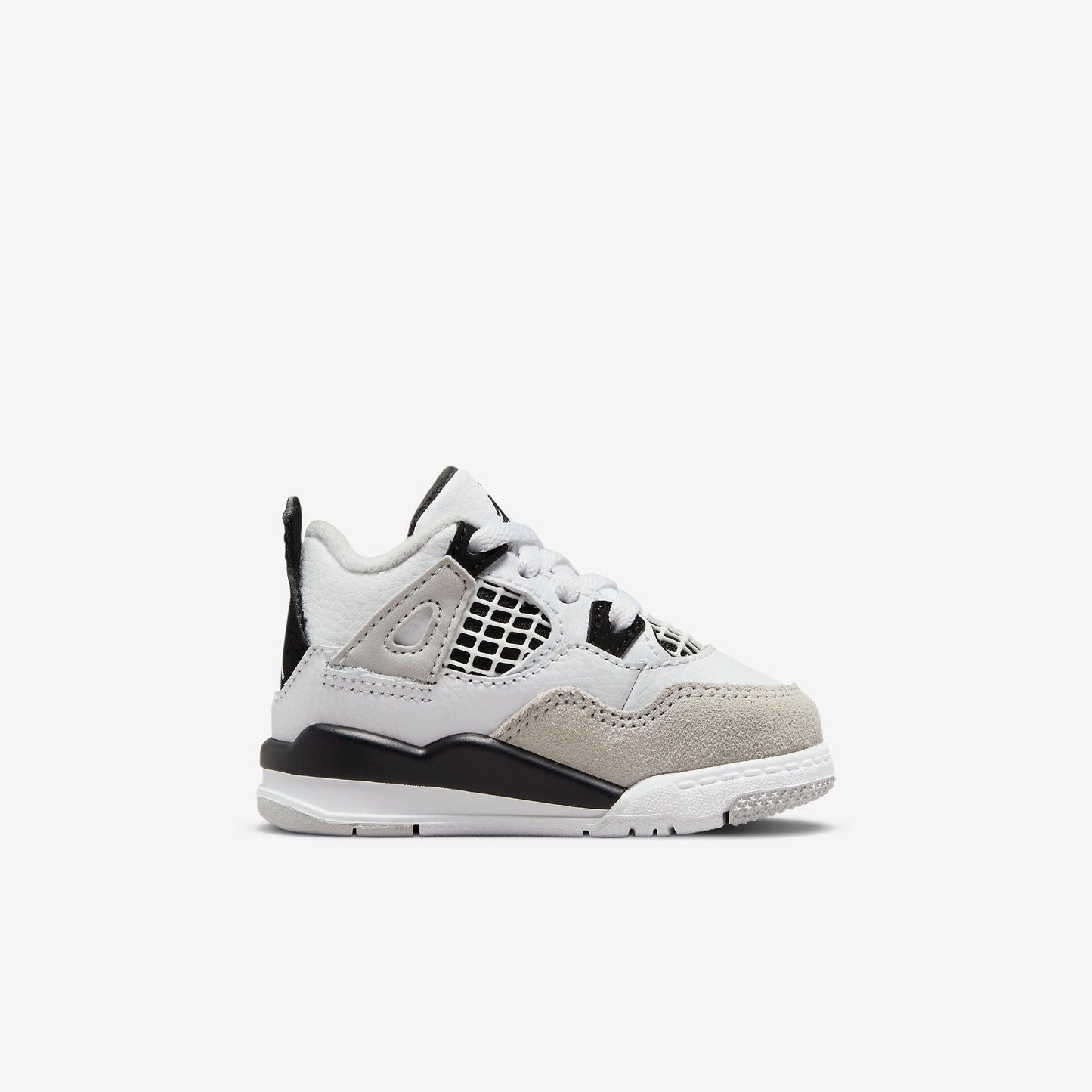 Air Jordan 4 Retro 'Military Black' (2022) (TD) [BQ7670-111] Athletic Basketball Sports Sneakers in White / Black - Neutral Grey for Unisex Baby Infant Toddler - AVBL MRKT (4)
