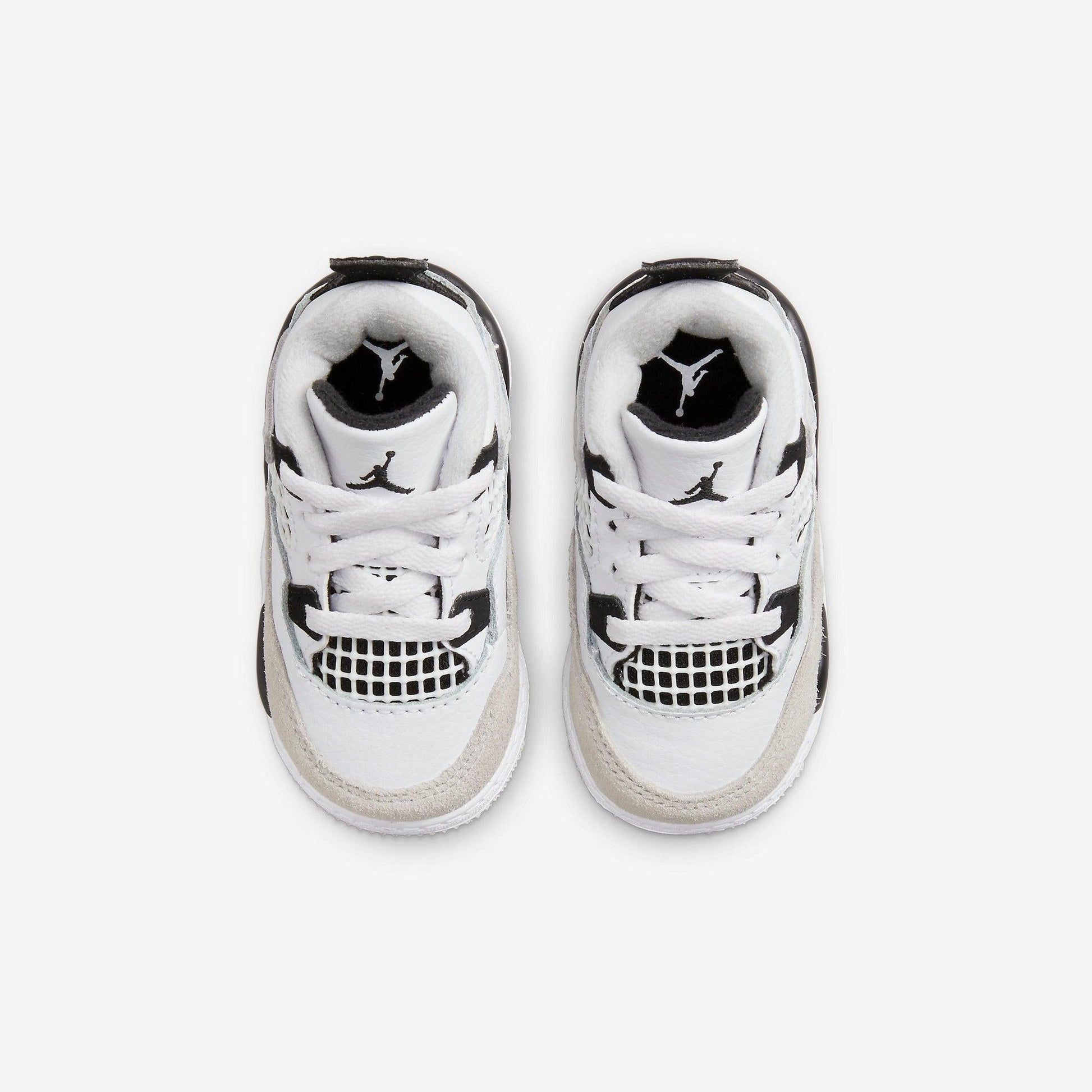 Air Jordan 4 Retro 'Military Black' (2022) (TD) [BQ7670-111] Athletic Basketball Sports Sneakers in White / Black - Neutral Grey for Unisex Baby Infant Toddler - AVBL MRKT (5)