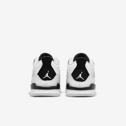 Air Jordan 4 Retro 'Military Black' (2022) (TD) [BQ7670-111] Athletic Basketball Sports Sneakers in White / Black - Neutral Grey for Unisex Baby Infant Toddler - AVBL MRKT (6)