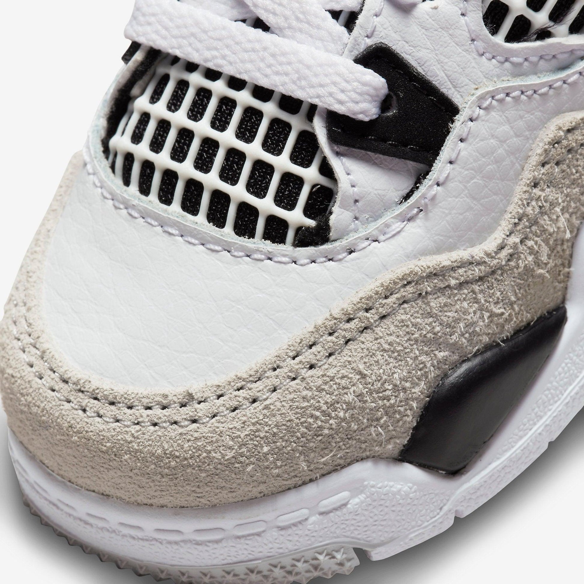 Air Jordan 4 Retro 'Military Black' (2022) (TD) [BQ7670-111] Athletic Basketball Sports Sneakers in White / Black - Neutral Grey for Unisex Baby Infant Toddler - AVBL MRKT (7)