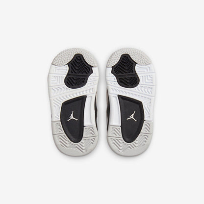 Air Jordan 4 Retro 'Military Black' (2022) (TD) [BQ7670-111] Athletic Basketball Sports Sneakers in White / Black - Neutral Grey for Unisex Baby Infant Toddler - AVBL MRKT (8)